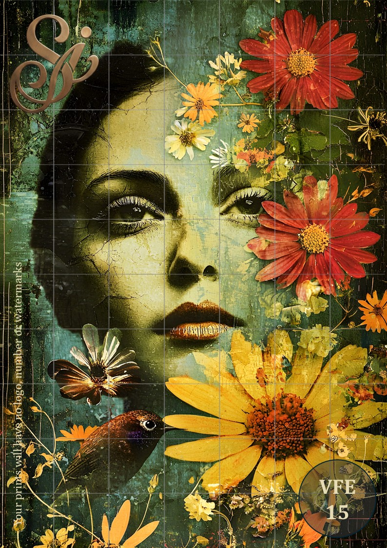 Vintage Feminine Elegance Fibre Decoupage Sheets II - Image 6