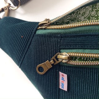 Forest Green Corduroy Moonbag - Image 4