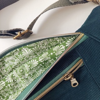 Forest Green Corduroy Moonbag - Image 3