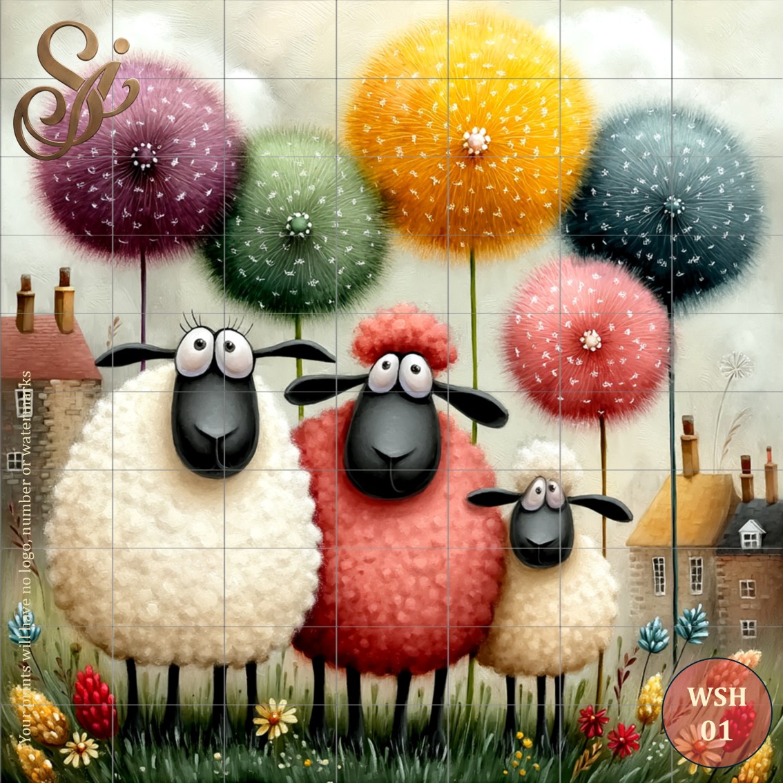 Whimsical Sheep Fibre Decoupage Sheets - Image 4
