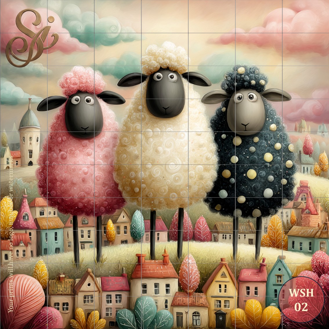 Whimsical Sheep Fibre Decoupage Sheets - Image 5
