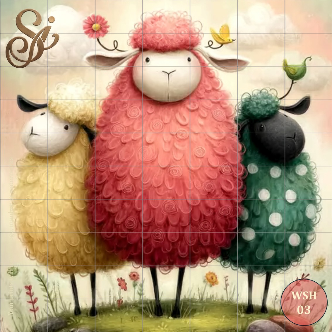 Whimsical Sheep Fibre Decoupage Sheets - Image 6