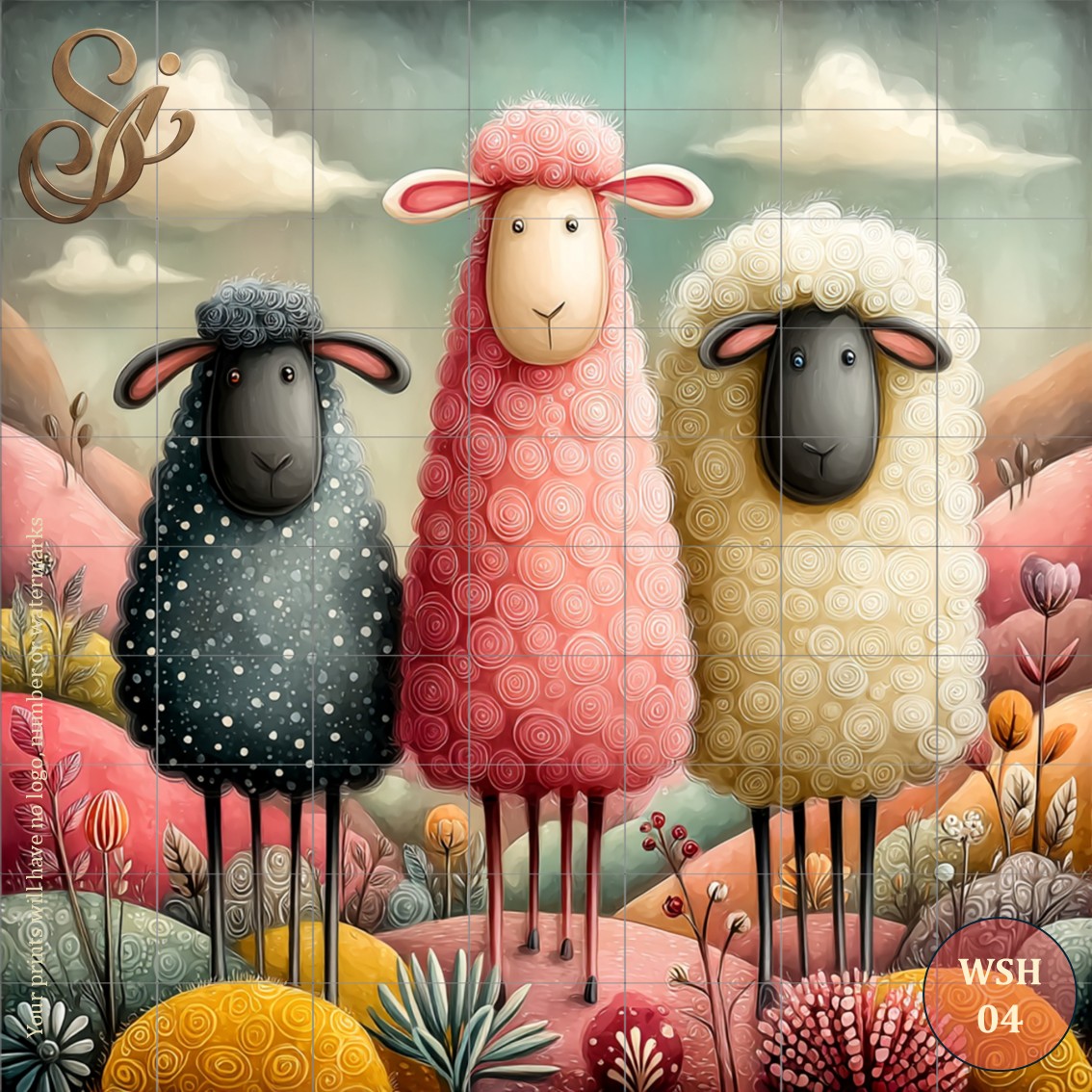 Whimsical Sheep Fibre Decoupage Sheets - Image 7