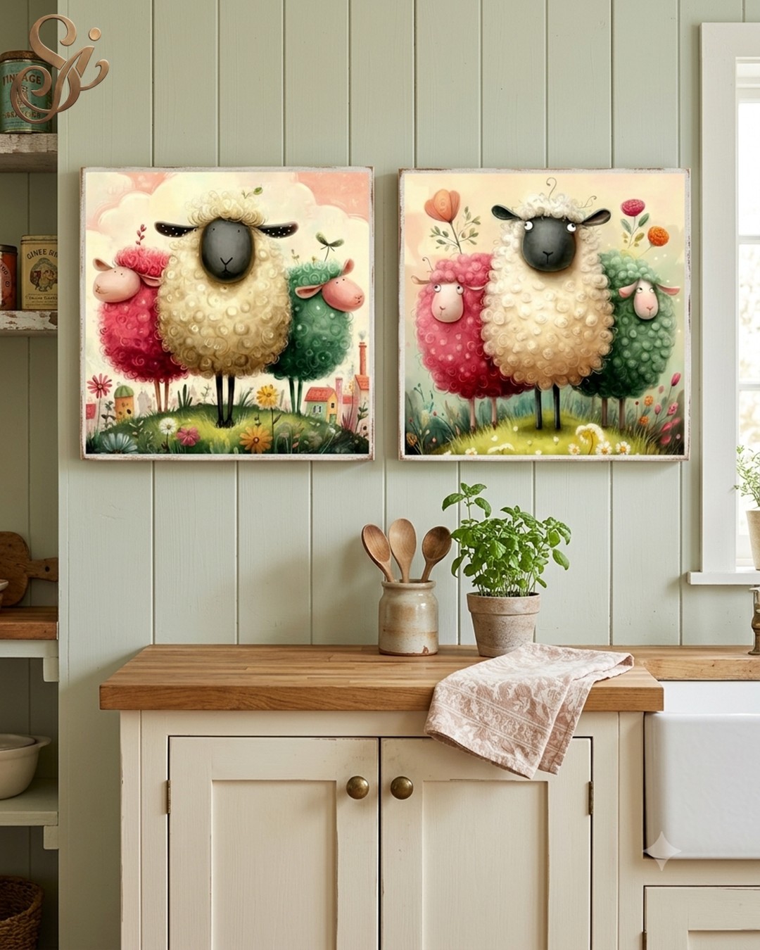 Whimsical Sheep Fibre Decoupage Sheets - Image 3