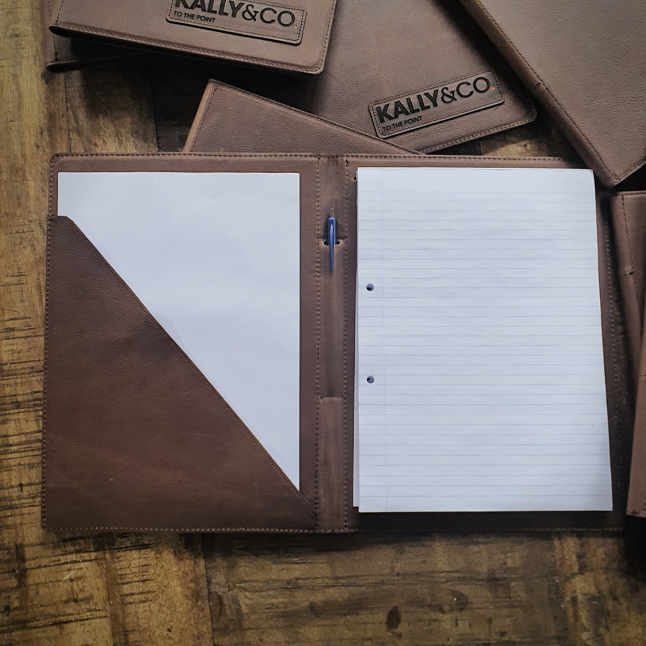 Personalised A4 Leather Padfolio Folder - Image 2