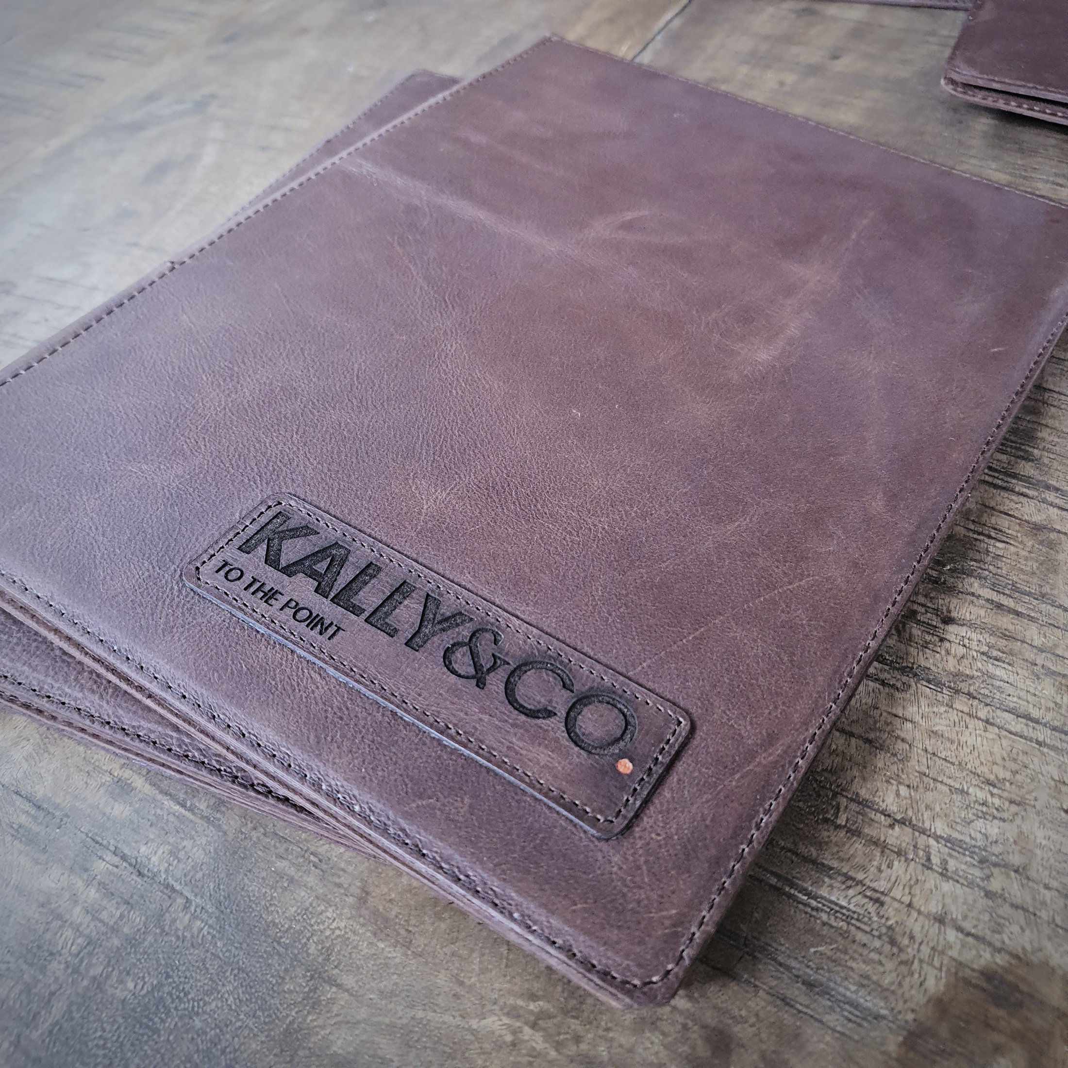 Personalised A4 Leather Padfolio Folder - Image 3