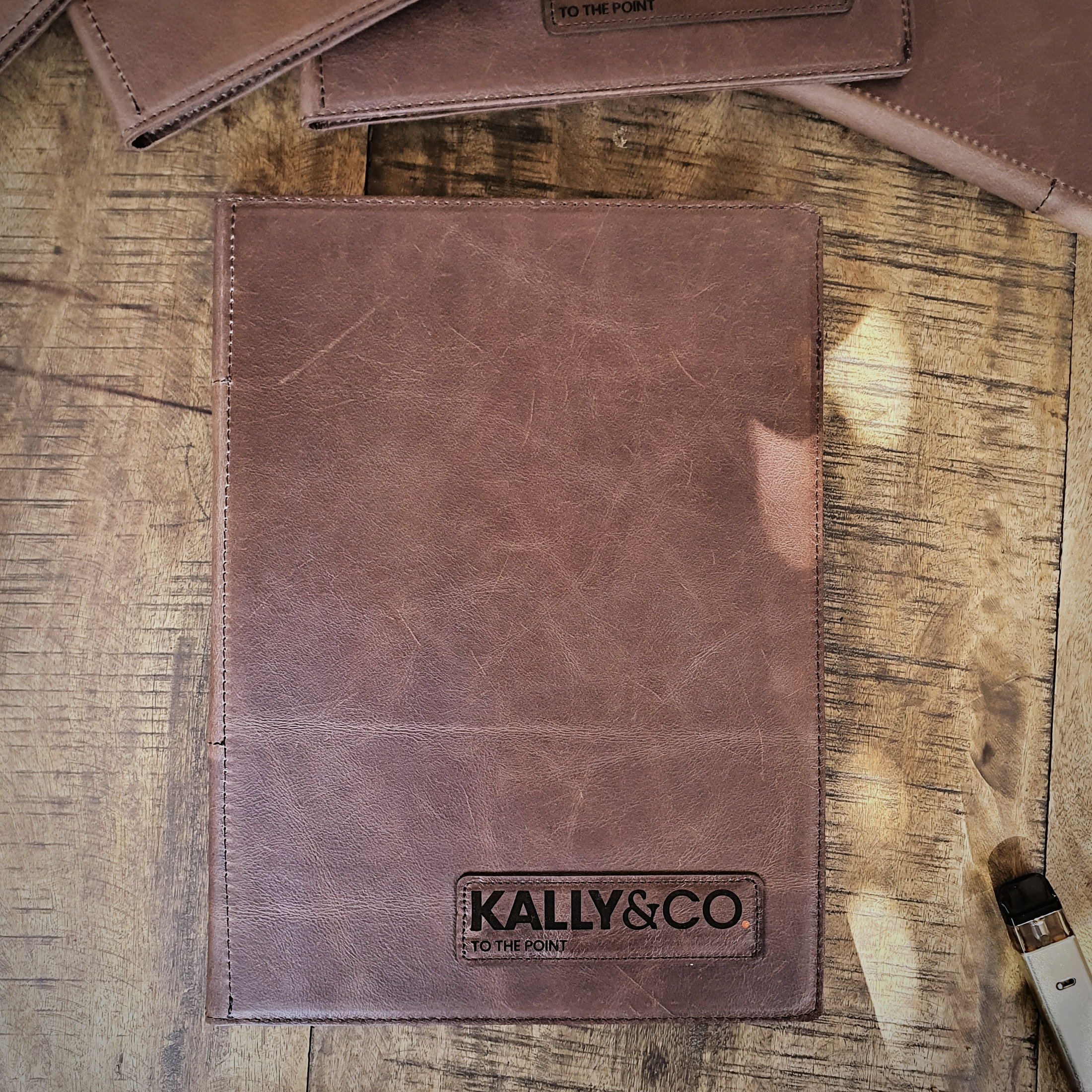 Personalised A4 Leather Padfolio Folder - Image 4