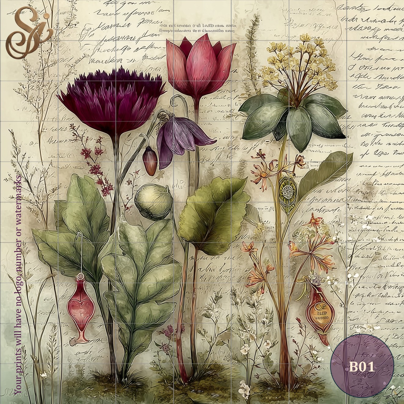 Botanicals Fibre Decoupage Sheets I - Image 4