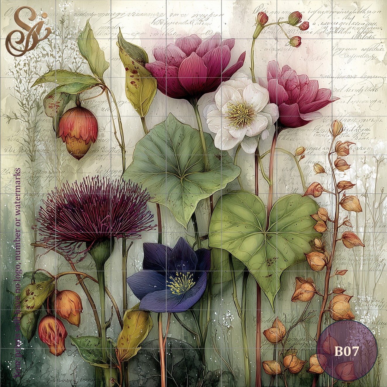 Botanicals Fibre Decoupage Sheets I - Image 10