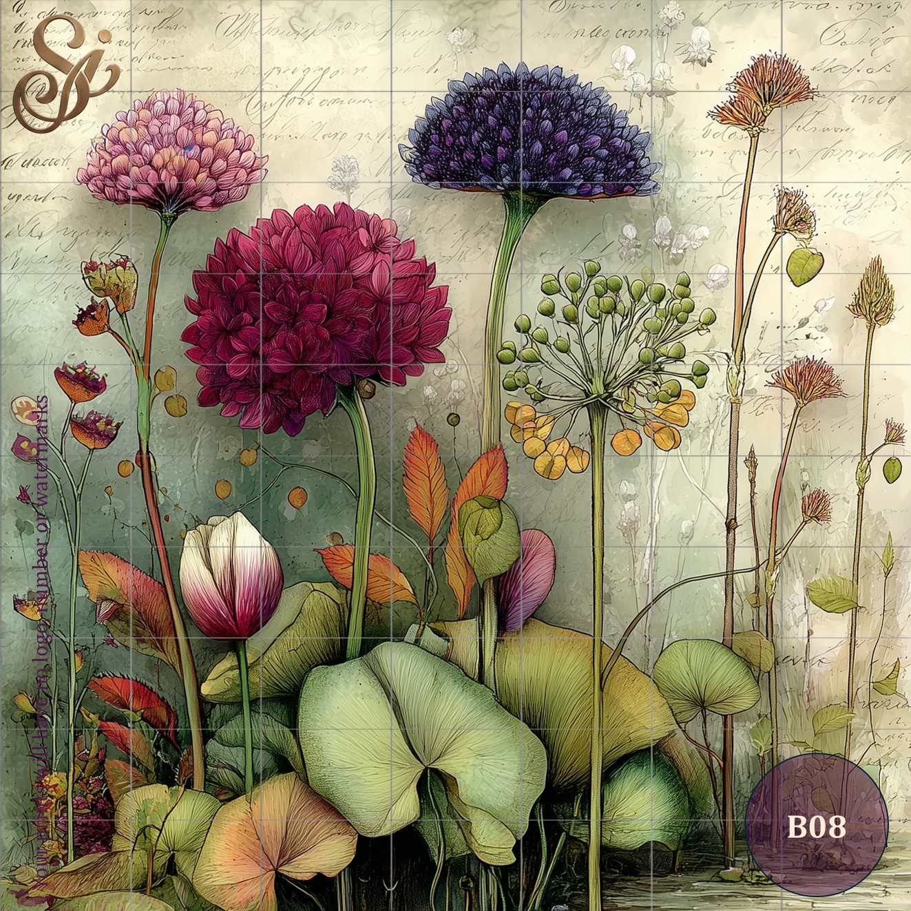 Botanicals Fibre Decoupage Sheets I - Image 11
