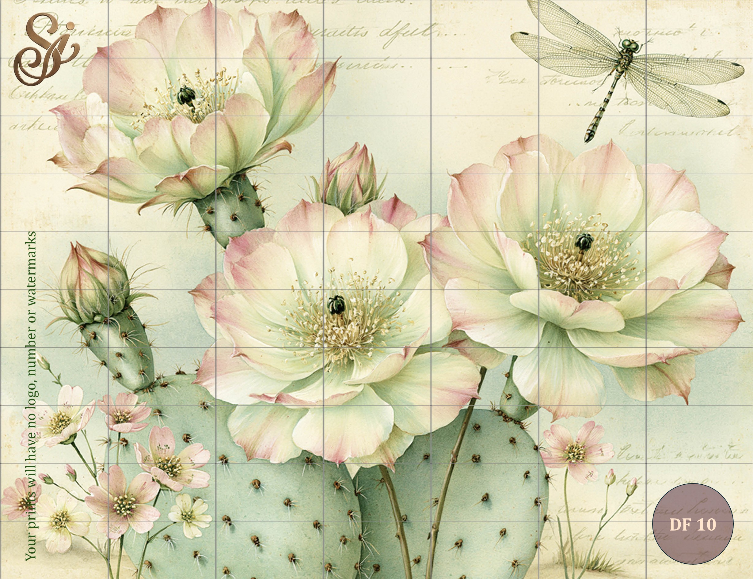 Desert Florals Fibre Decoupage Sheets I - Image 13