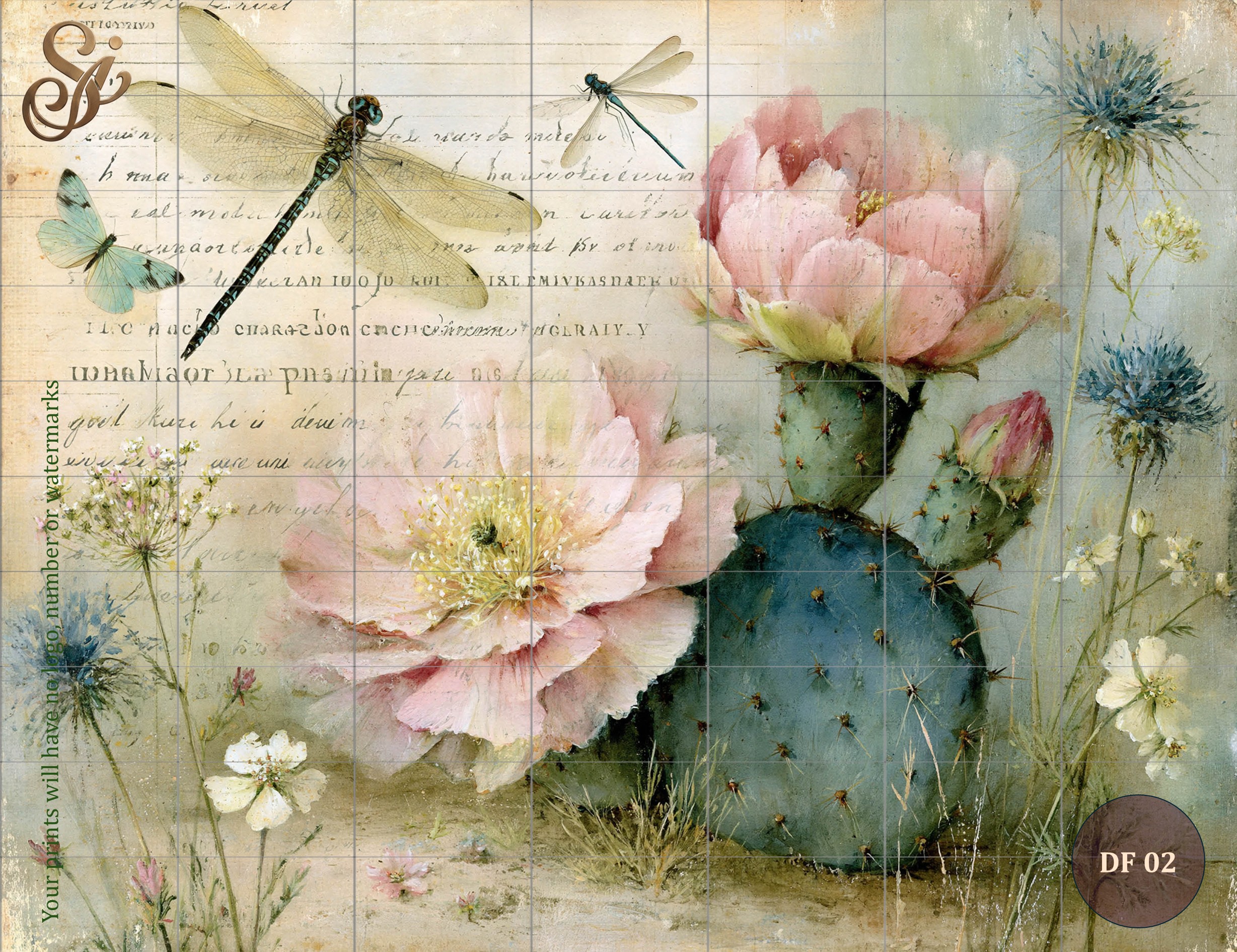 Desert Florals Fibre Decoupage Sheets I - Image 5