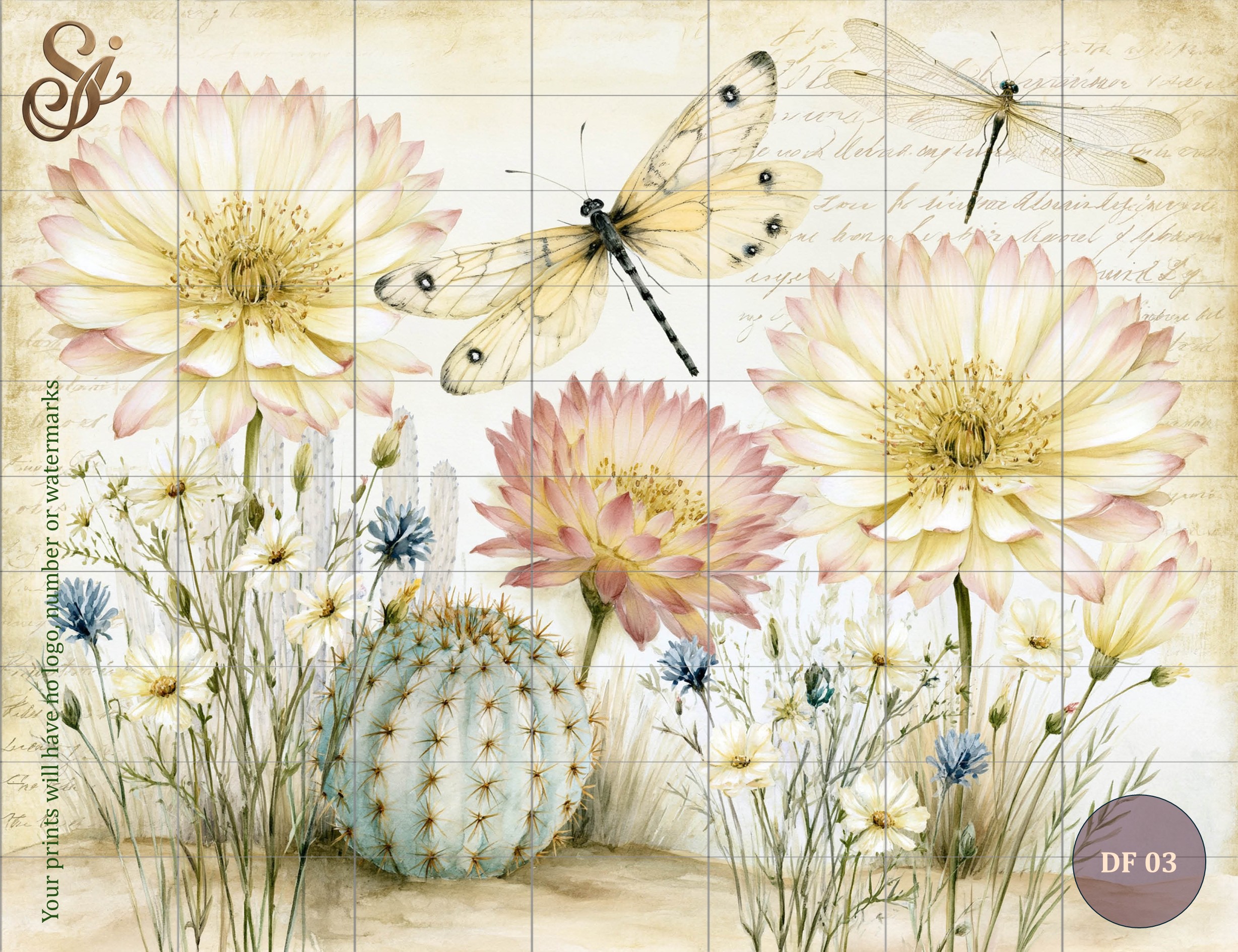 Desert Florals Fibre Decoupage Sheets I - Image 6