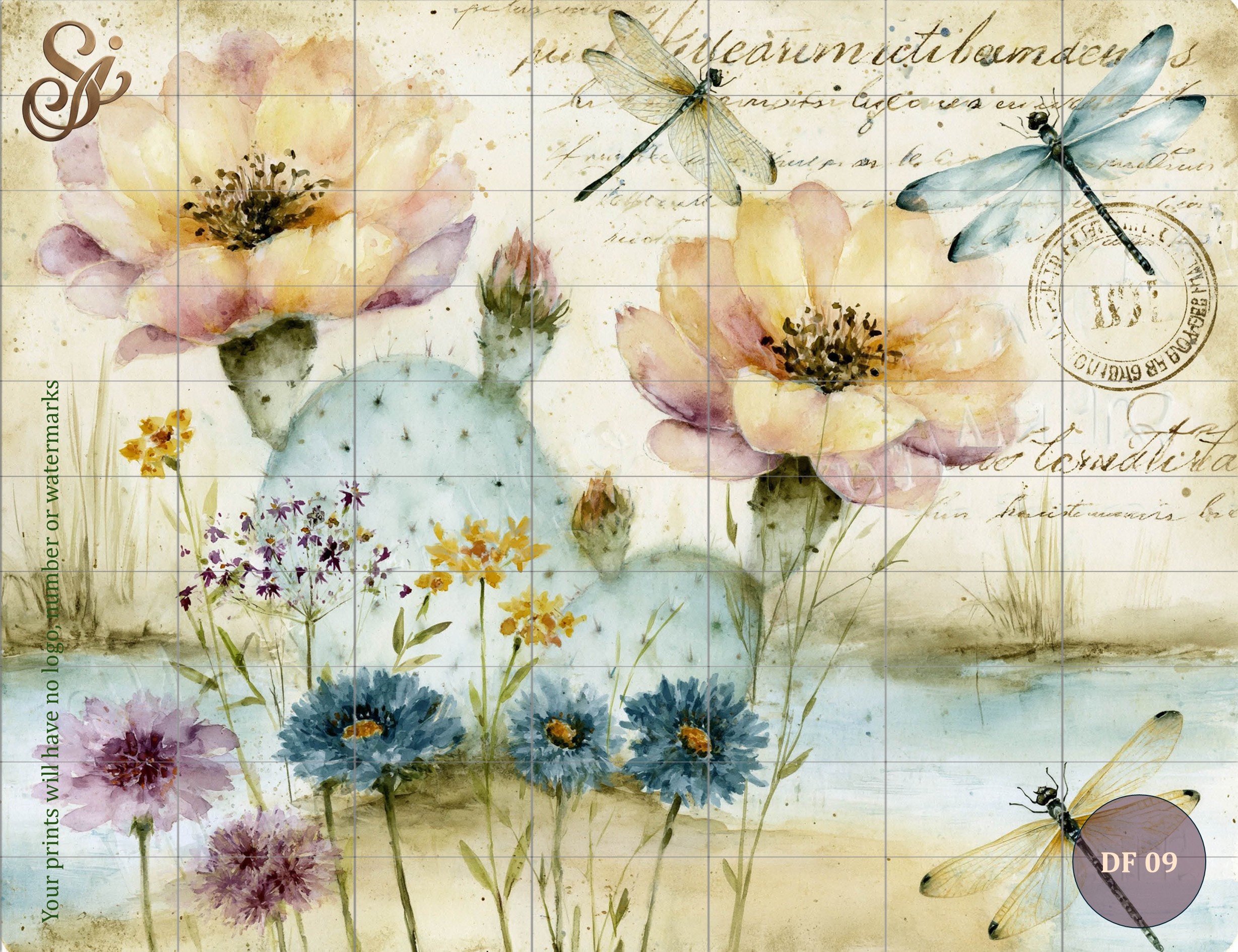 Desert Florals Fibre Decoupage Sheets I - Image 12