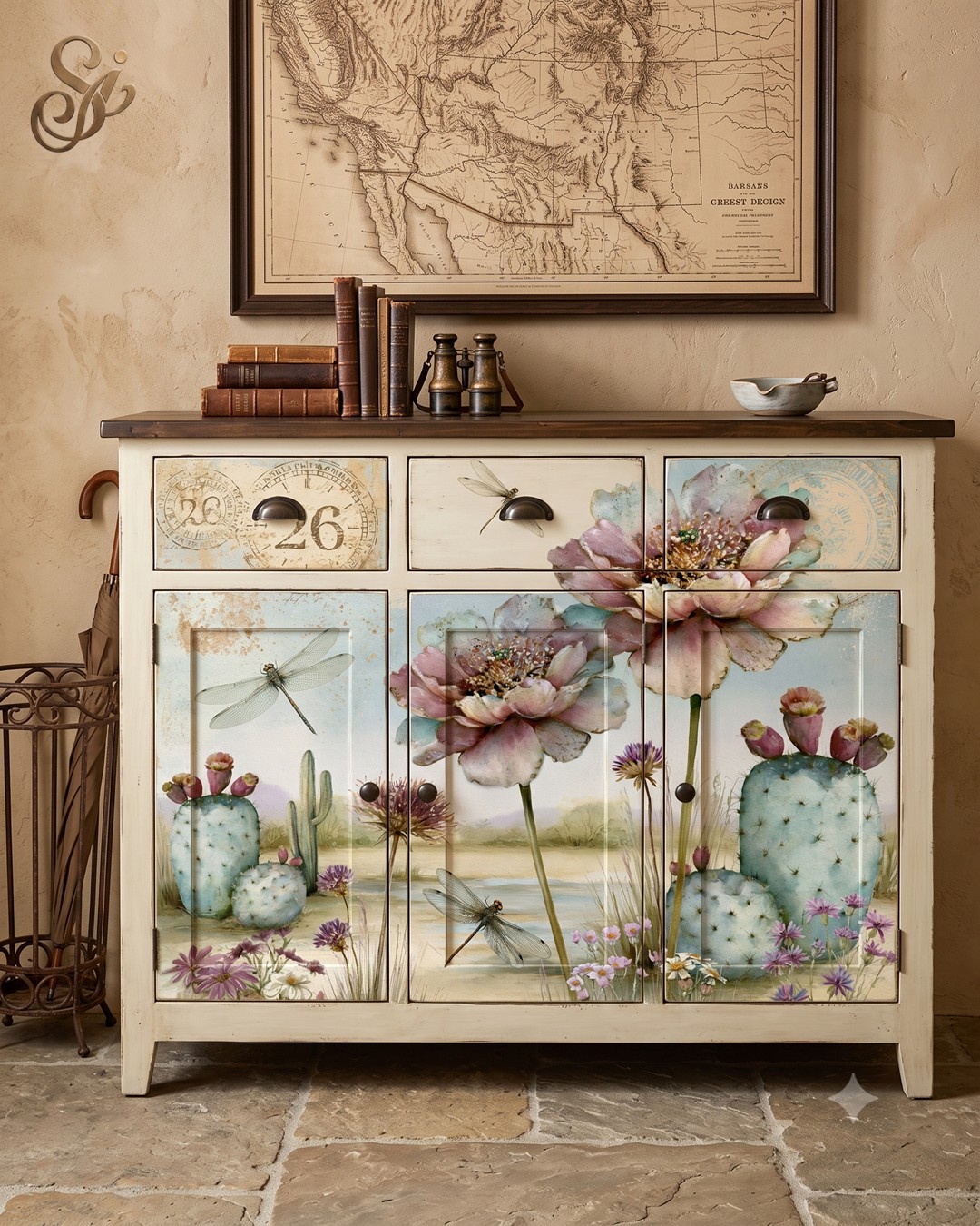 Desert Florals Fibre Decoupage Sheets II - Image 2