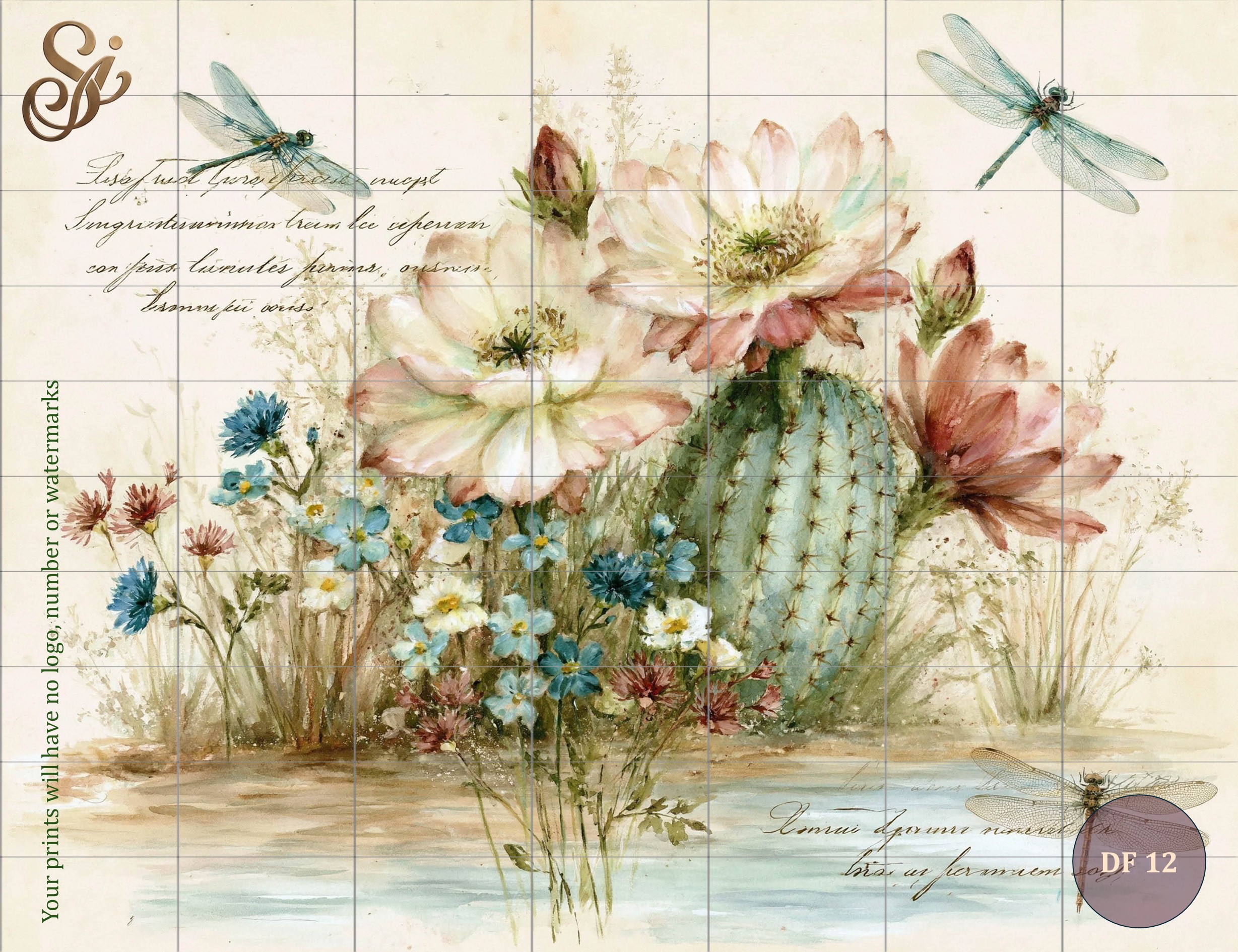 Desert Florals Fibre Decoupage Sheets II - Image 5