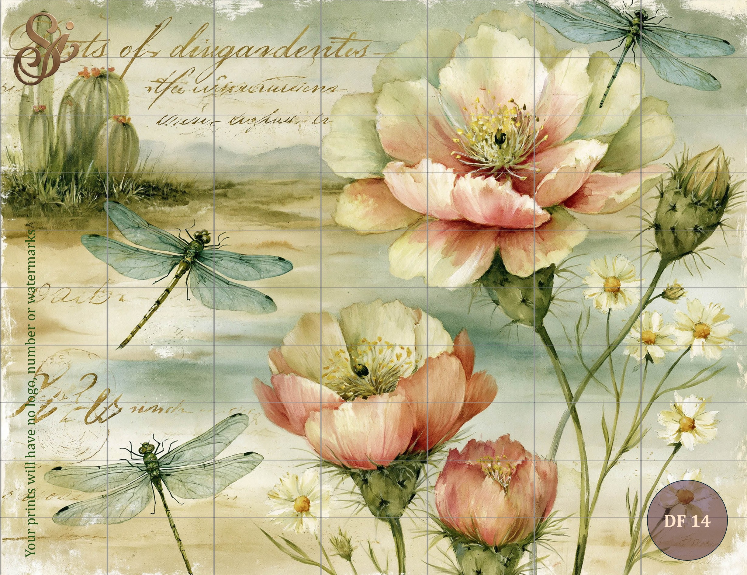 Desert Florals Fibre Decoupage Sheets II - Image 7