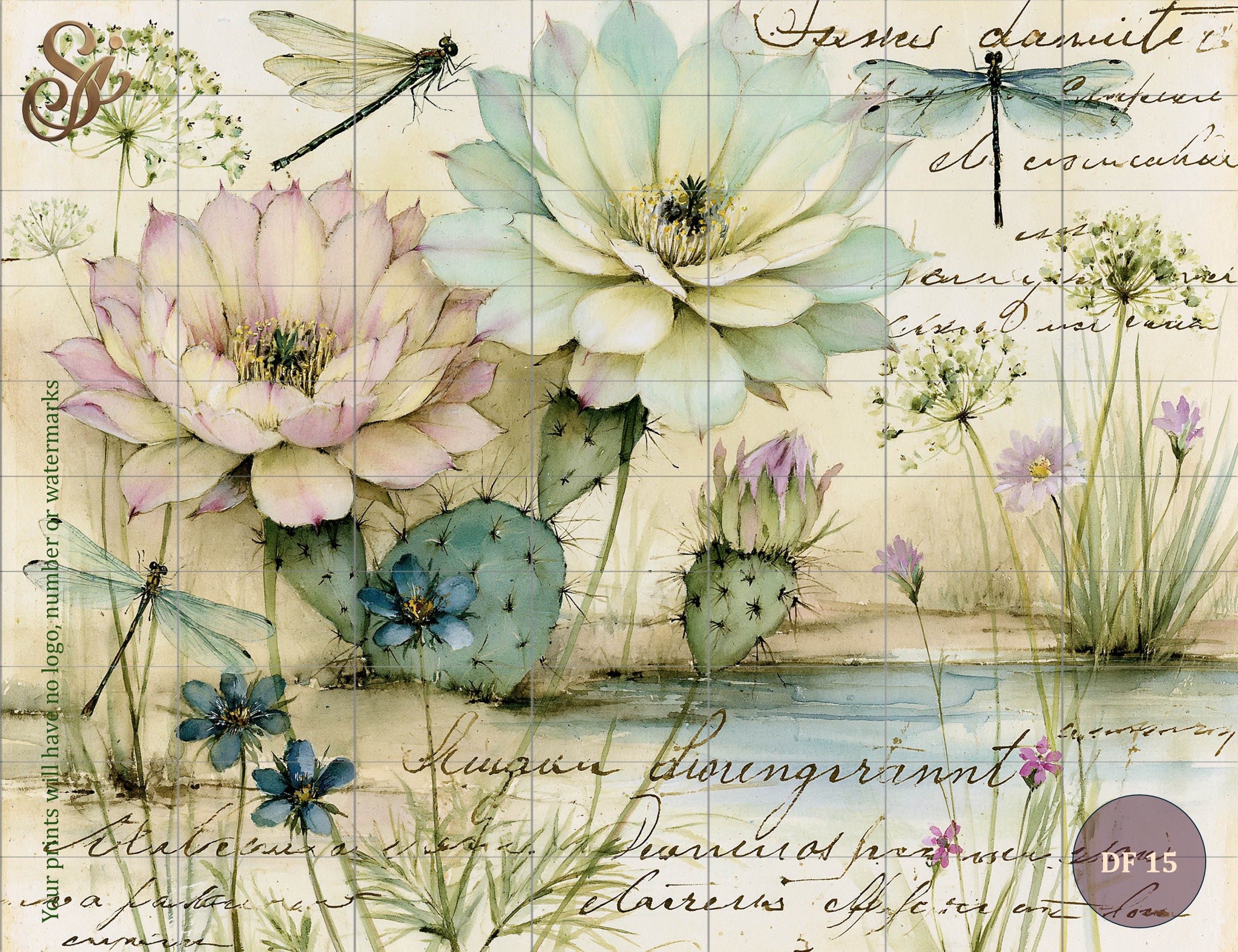 Desert Florals Fibre Decoupage Sheets II - Image 8