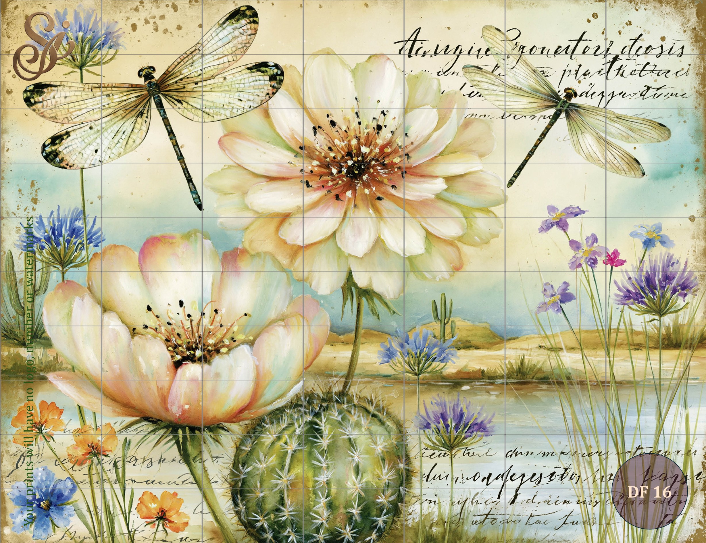 Desert Florals Fibre Decoupage Sheets II - Image 9