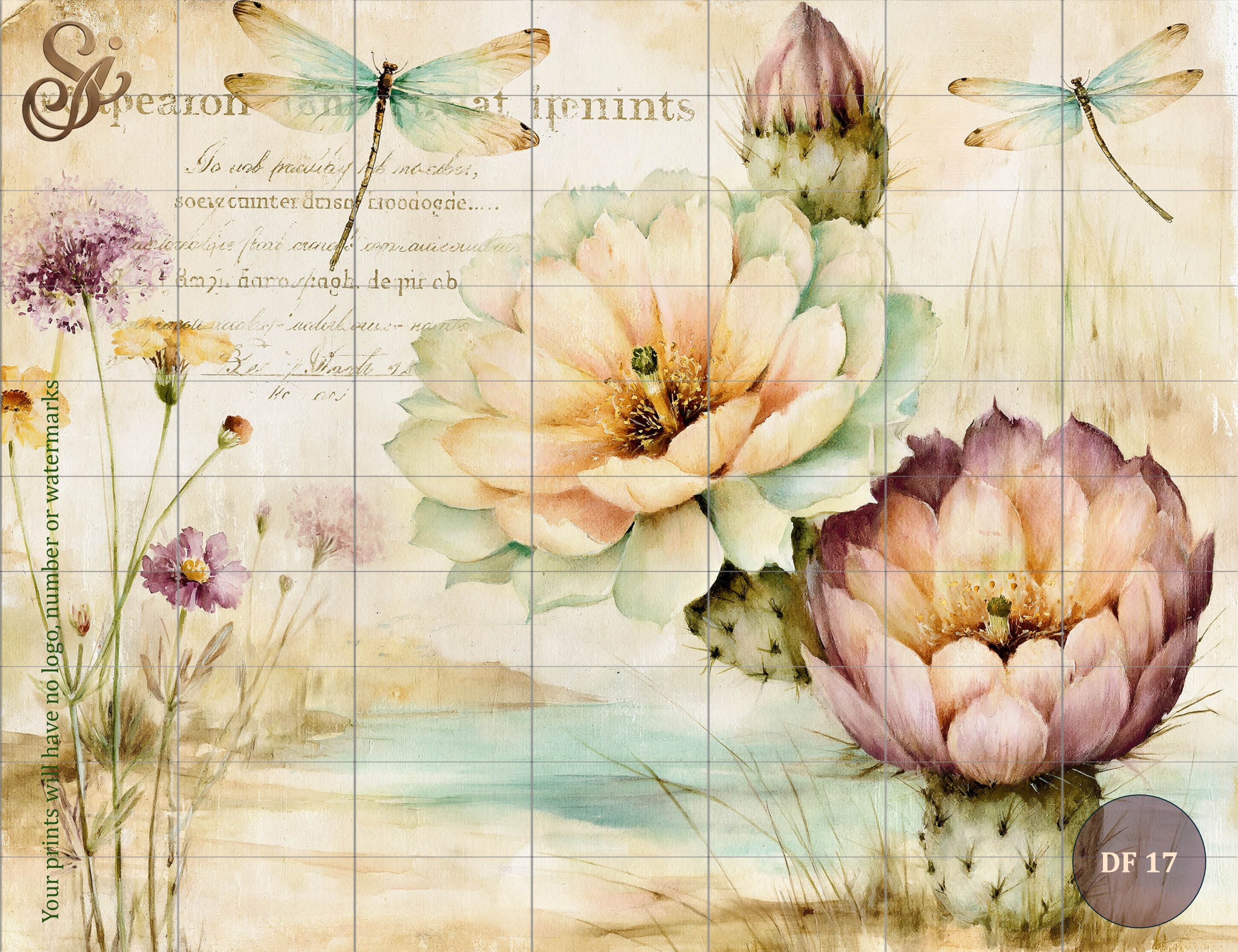 Desert Florals Fibre Decoupage Sheets II - Image 10