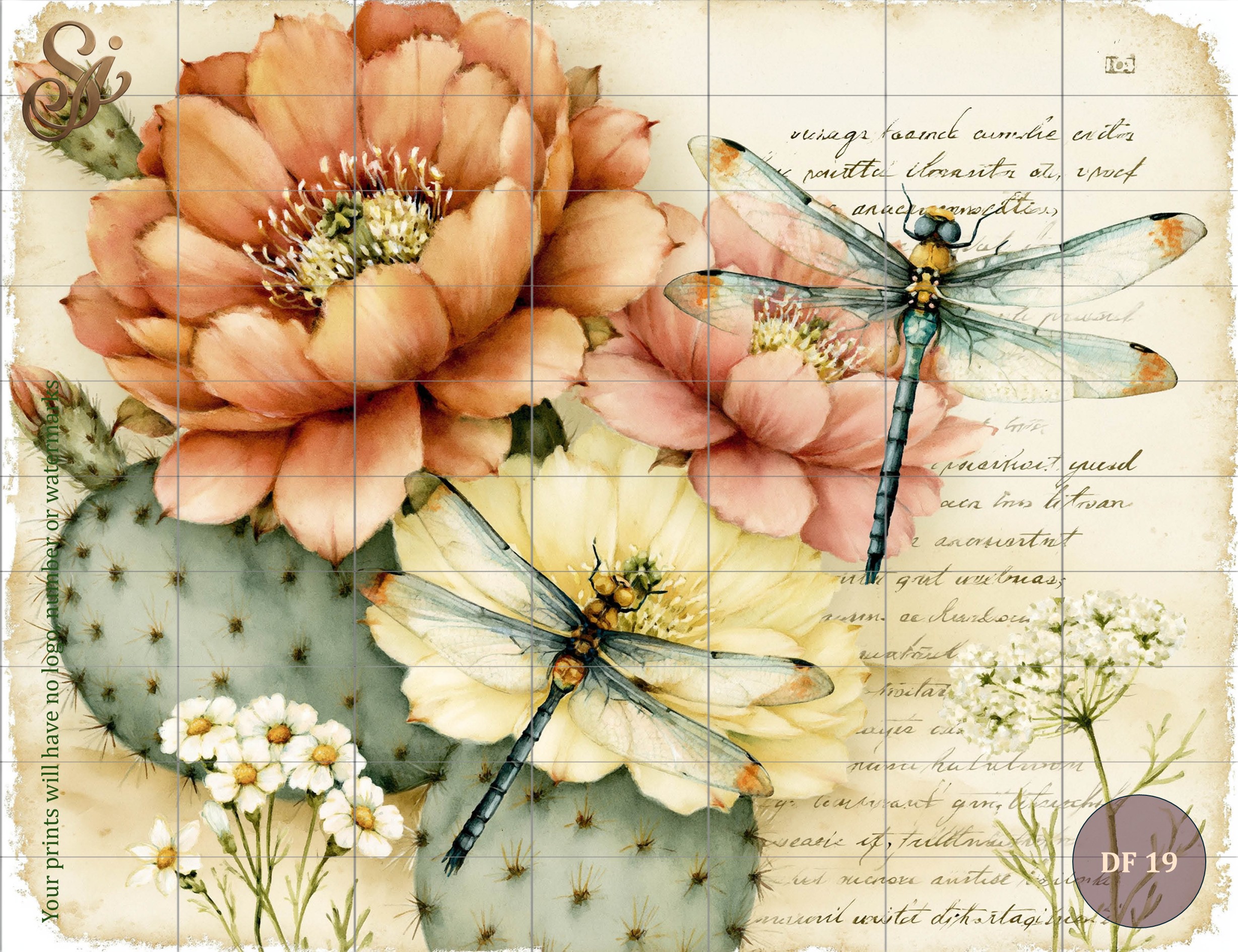 Desert Florals Fibre Decoupage Sheets II - Image 12