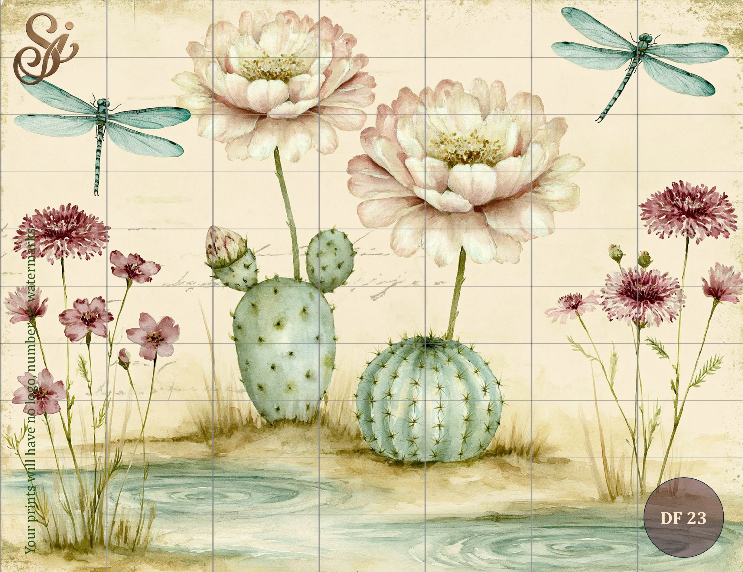 Desert Florals Fibre Decoupage Sheets III - Image 6