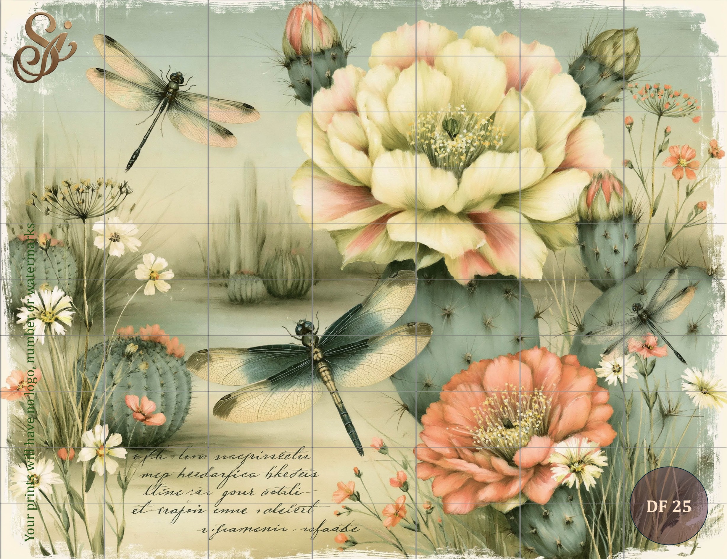 Desert Florals Fibre Decoupage Sheets III - Image 8