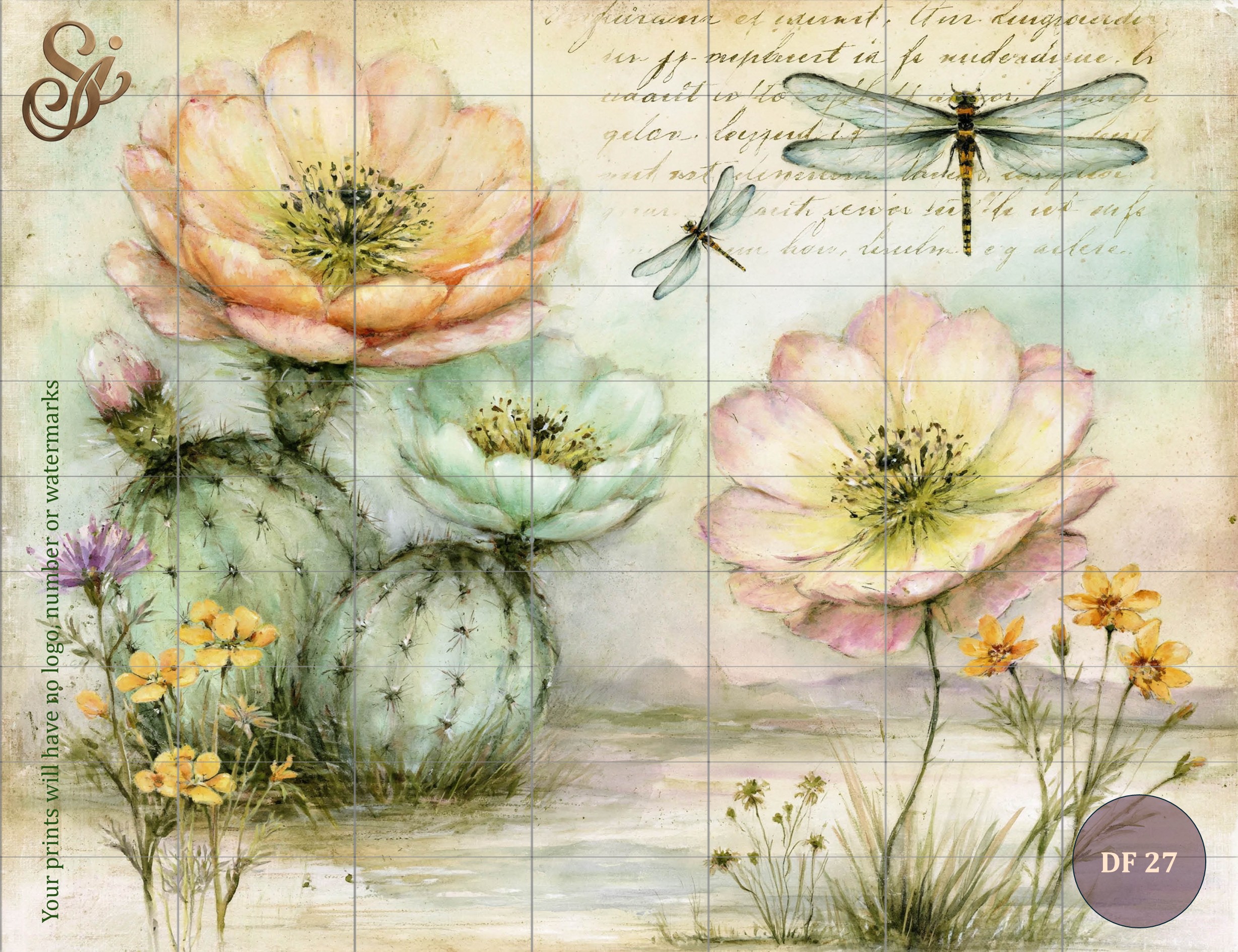 Desert Florals Fibre Decoupage Sheets III - Image 10