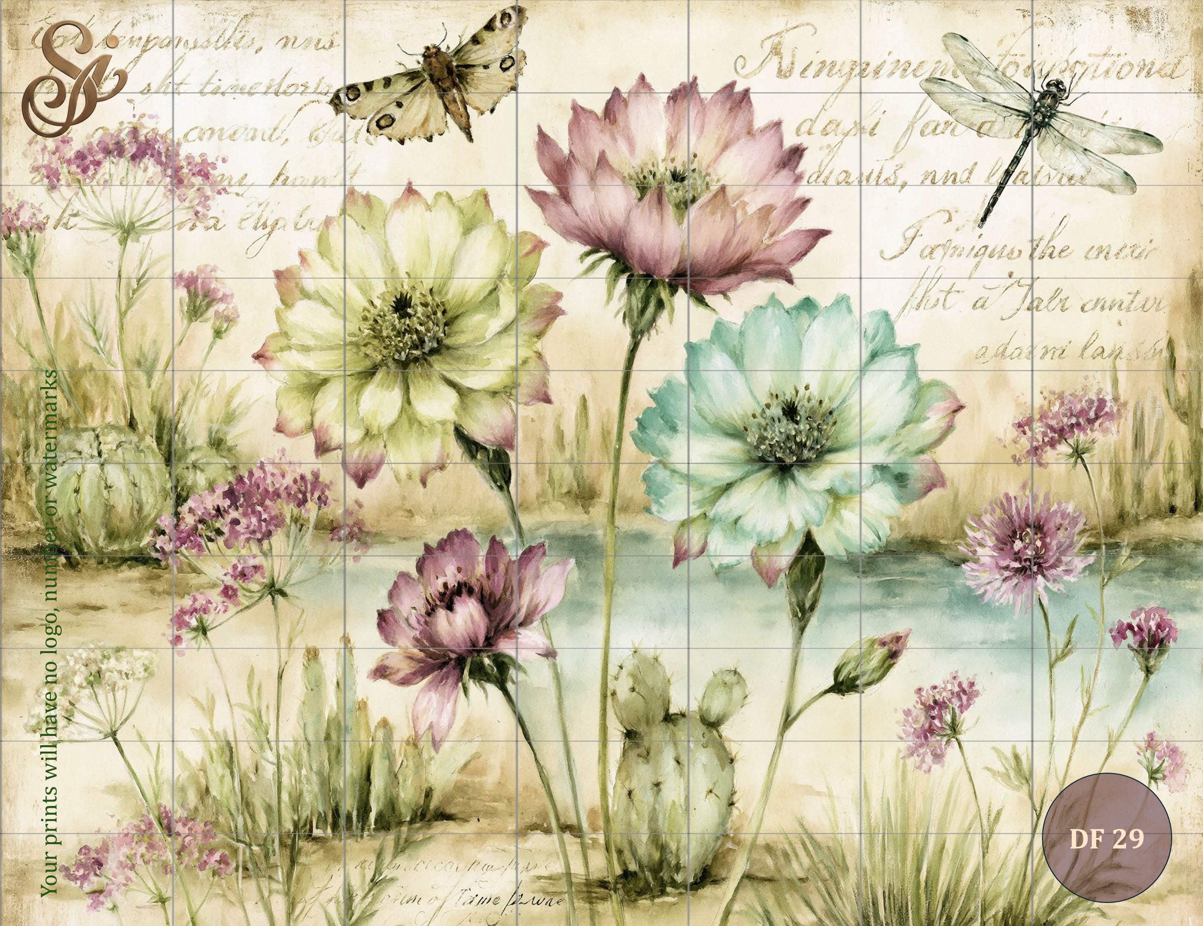 Desert Florals Fibre Decoupage Sheets III - Image 12