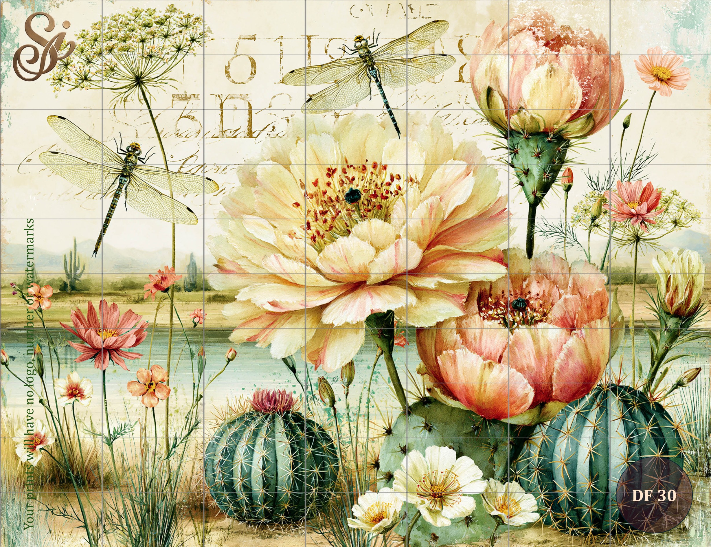 Desert Florals Fibre Decoupage Sheets III - Image 13