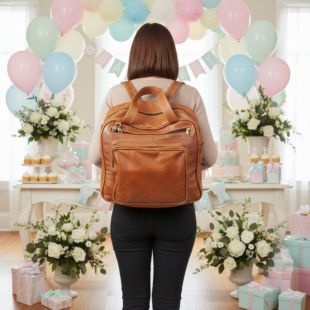 The Coney – Leather Nappy & Travel Bag - Image 5