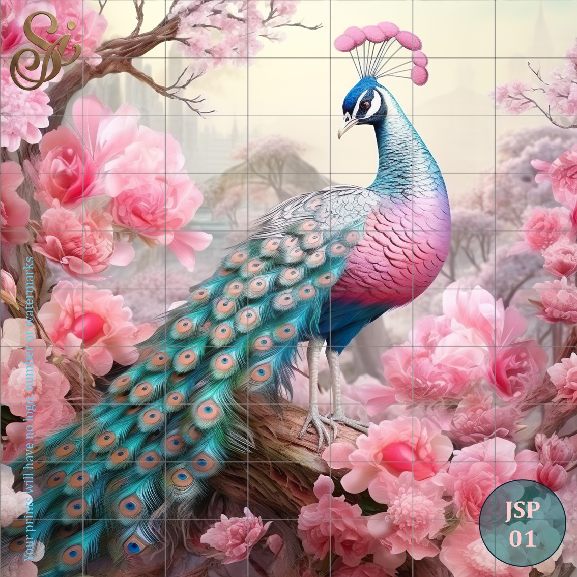 Japanese Style Peacocks Fibre Decoupage Sheets - Image 4