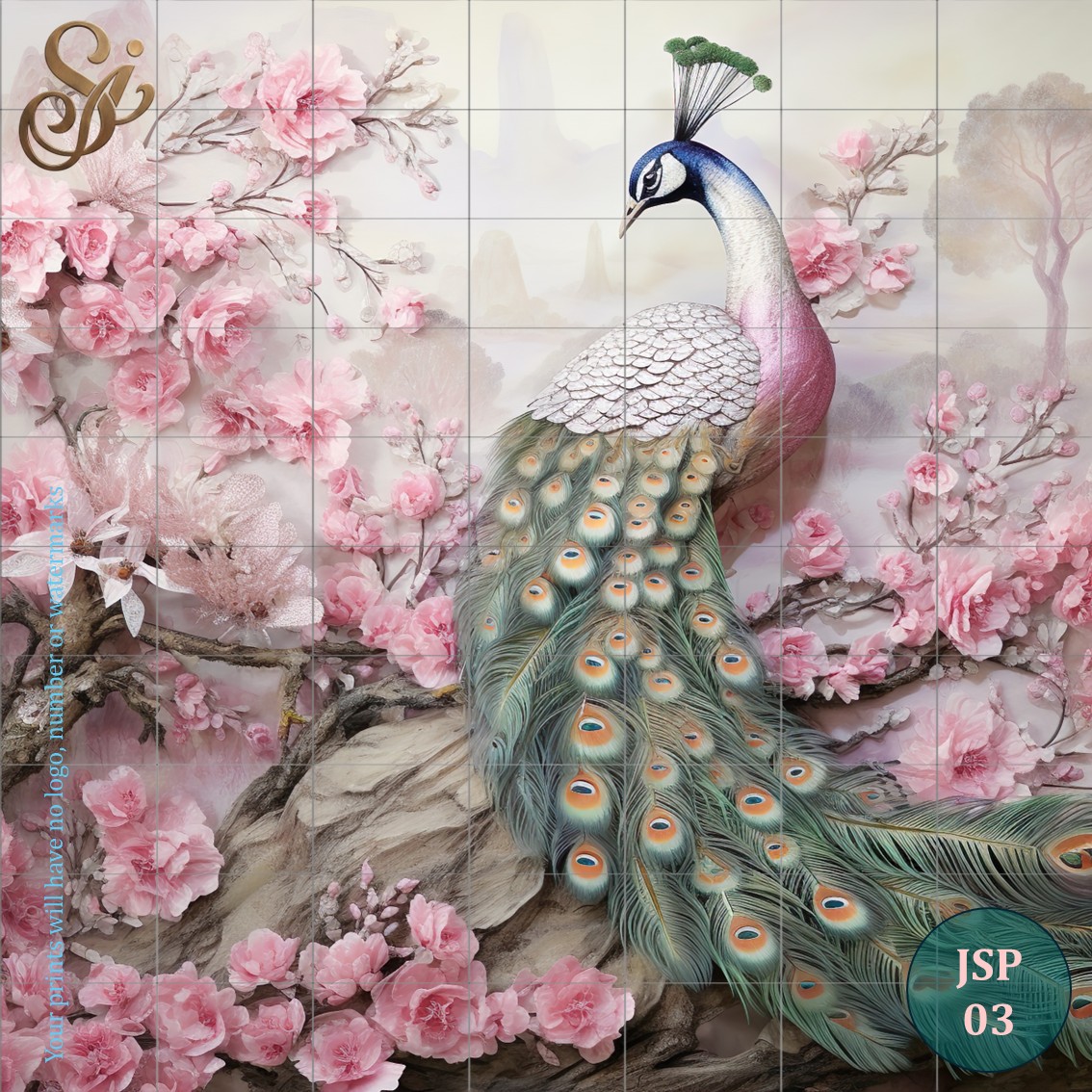Japanese Style Peacocks Fibre Decoupage Sheets - Image 6