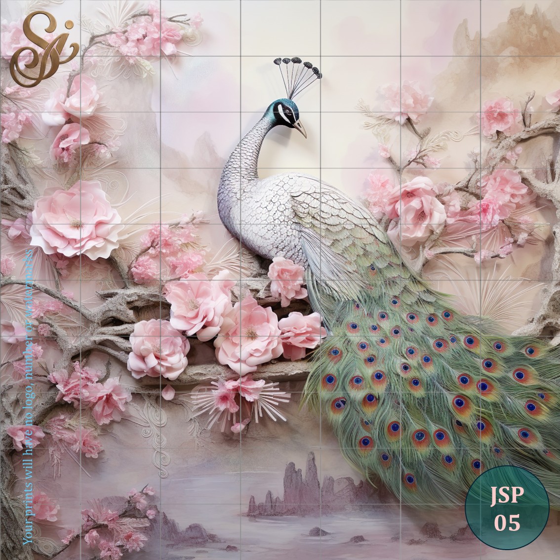 Japanese Style Peacocks Fibre Decoupage Sheets - Image 8