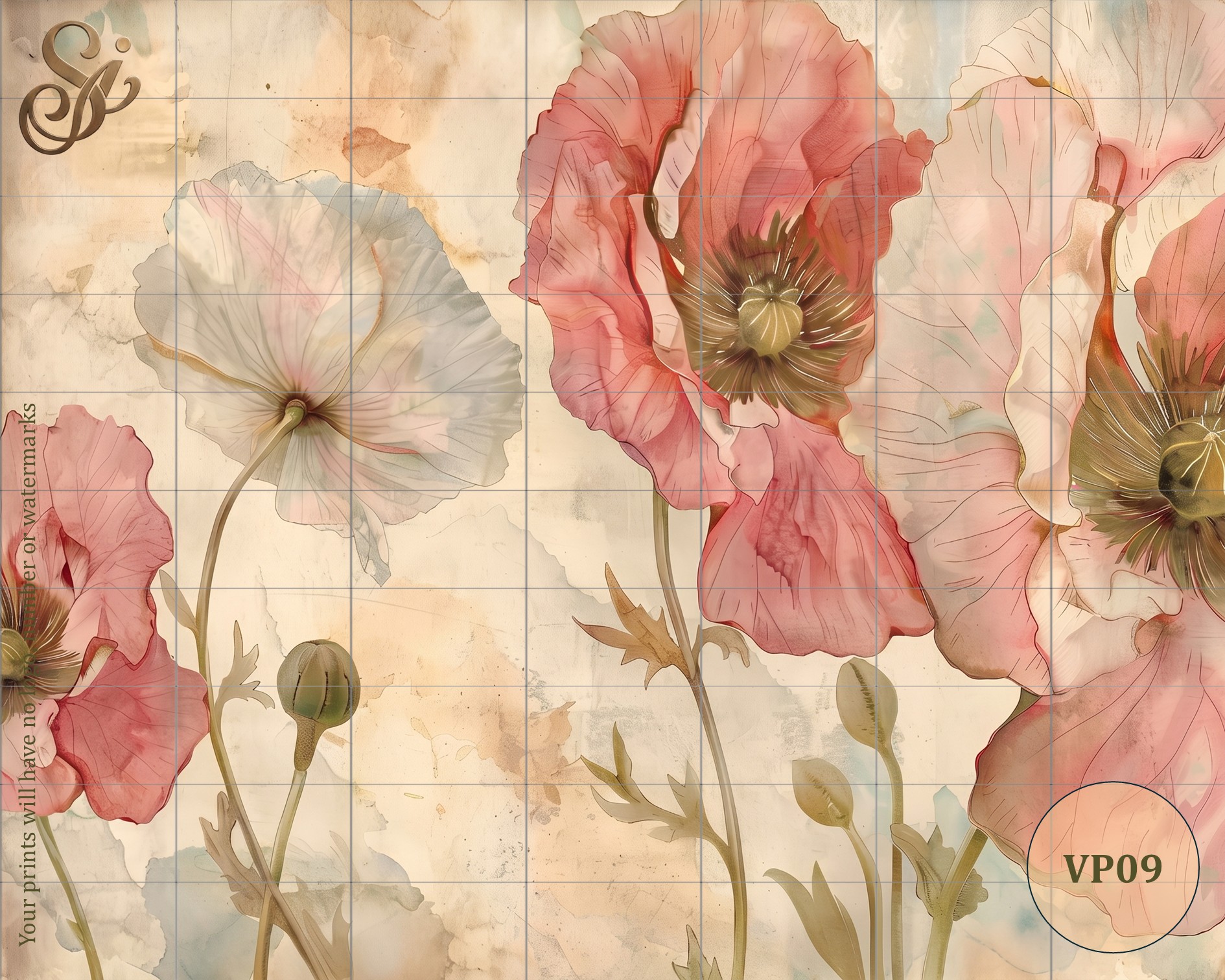 Vintage Poppies Fibre Decoupage Sheets I - Image 14