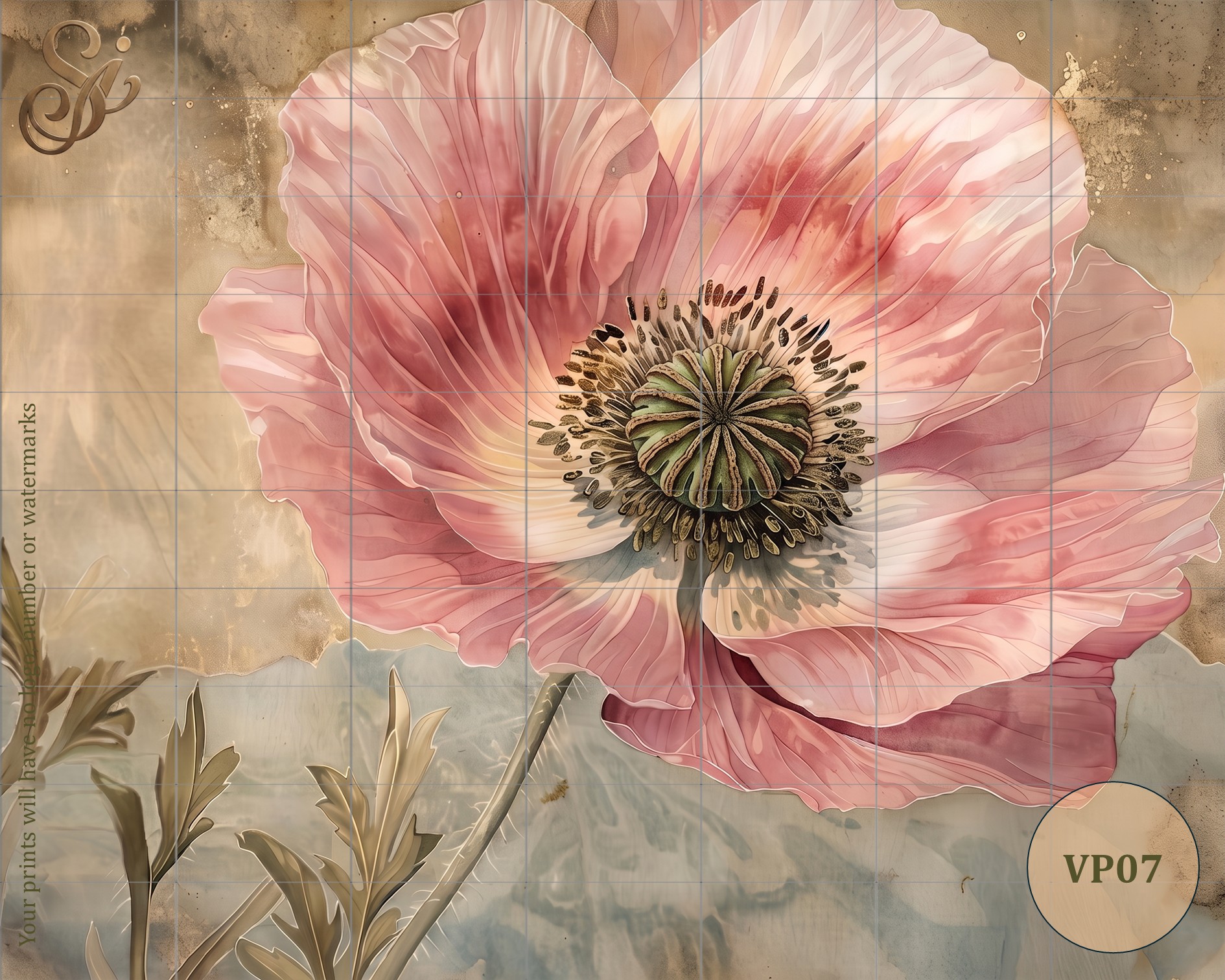 Vintage Poppies Fibre Decoupage Sheets I - Image 12
