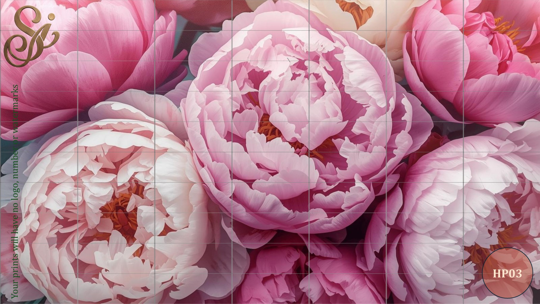 Hand-Painted Peonies Fibre Decoupage Sheets - Image 6
