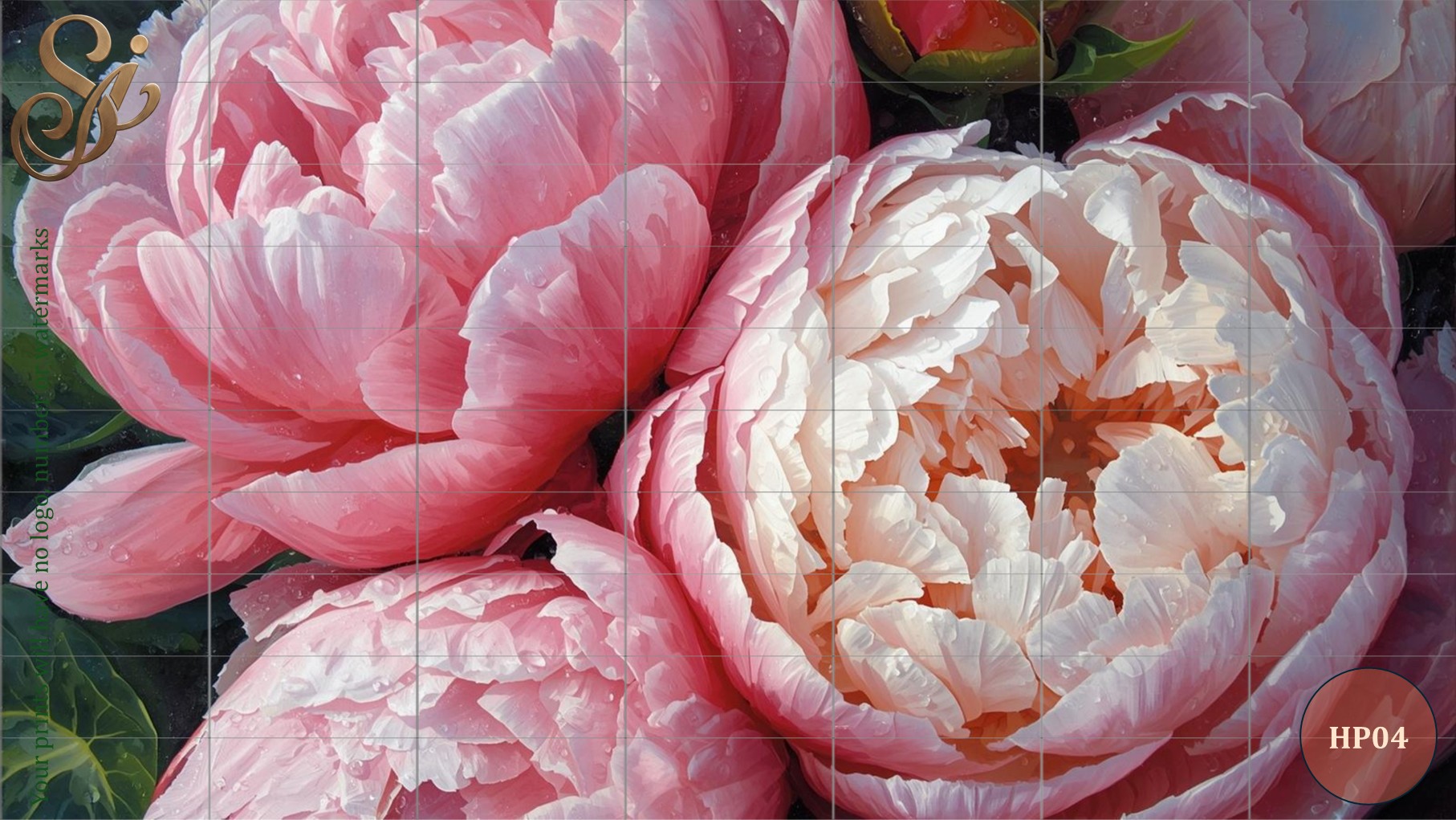 Hand-Painted Peonies Fibre Decoupage Sheets - Image 7