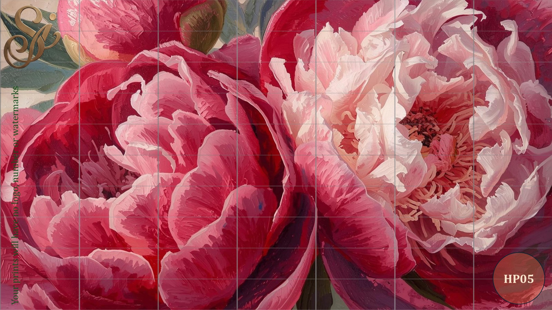 Hand-Painted Peonies Fibre Decoupage Sheets - Image 8