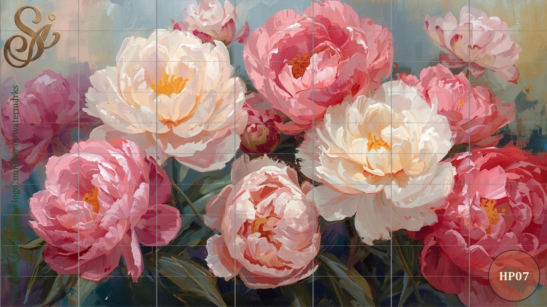 Hand-Painted Peonies Fibre Decoupage Sheets - Image 10