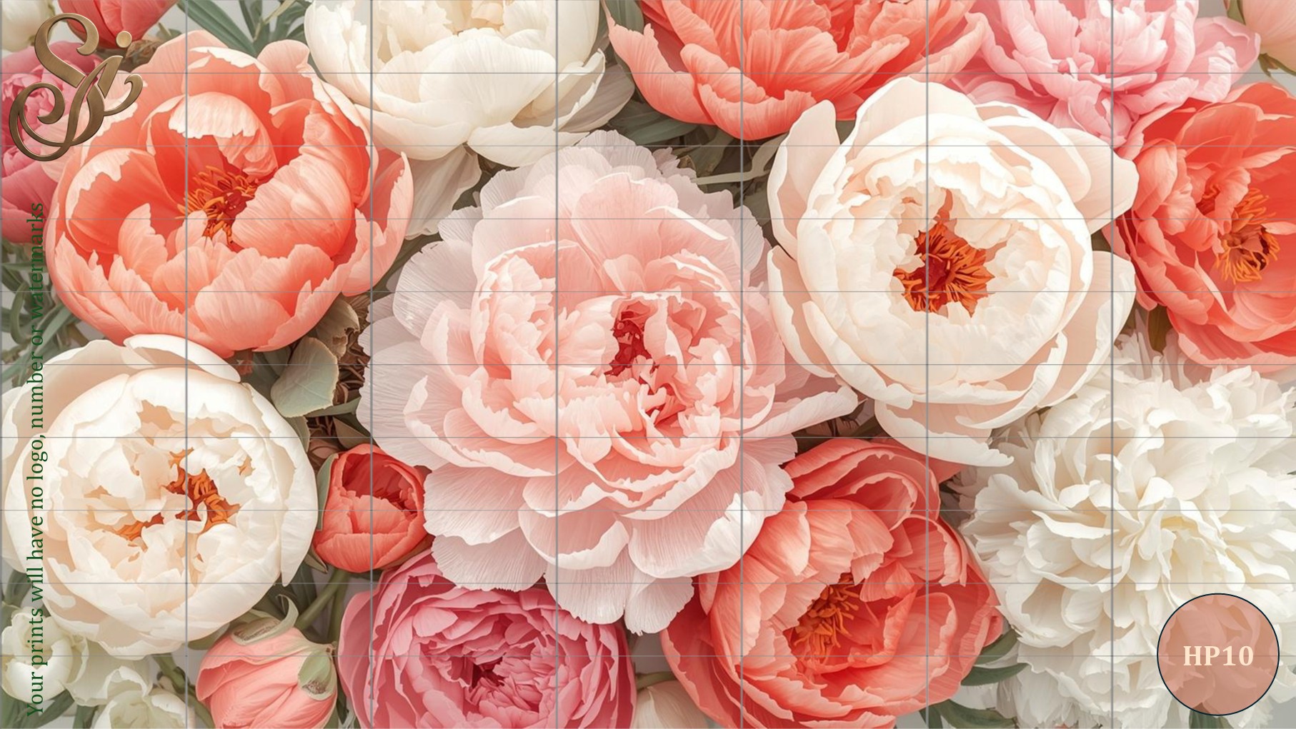 Hand-Painted Peonies Fibre Decoupage Sheets - Image 13