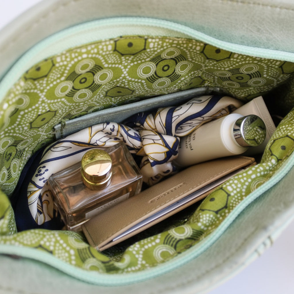 Green Leather Sling Bag - Image 2