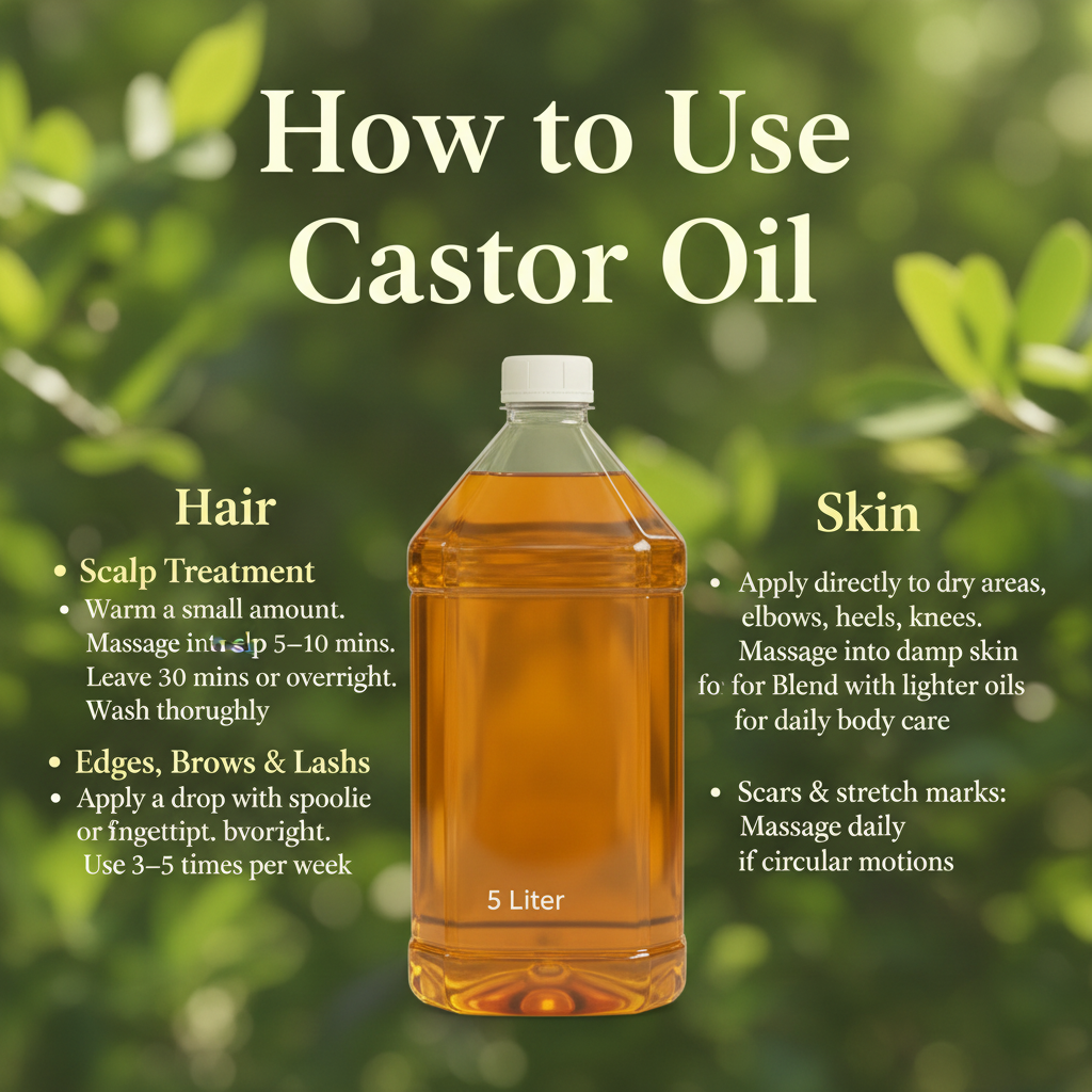 Pure Cold-Pressed Castor Oil - 5l - Image 3