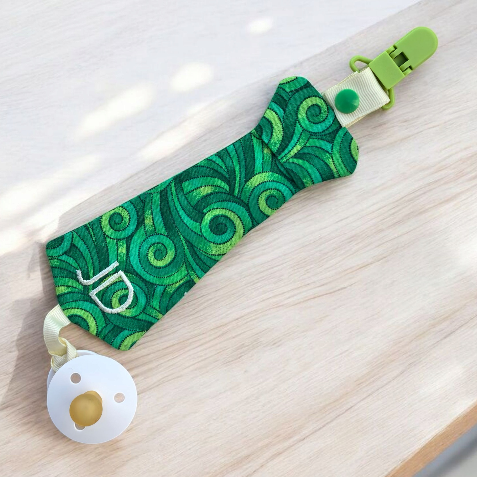 Personalised Tie Pacifier Clip - Image 2
