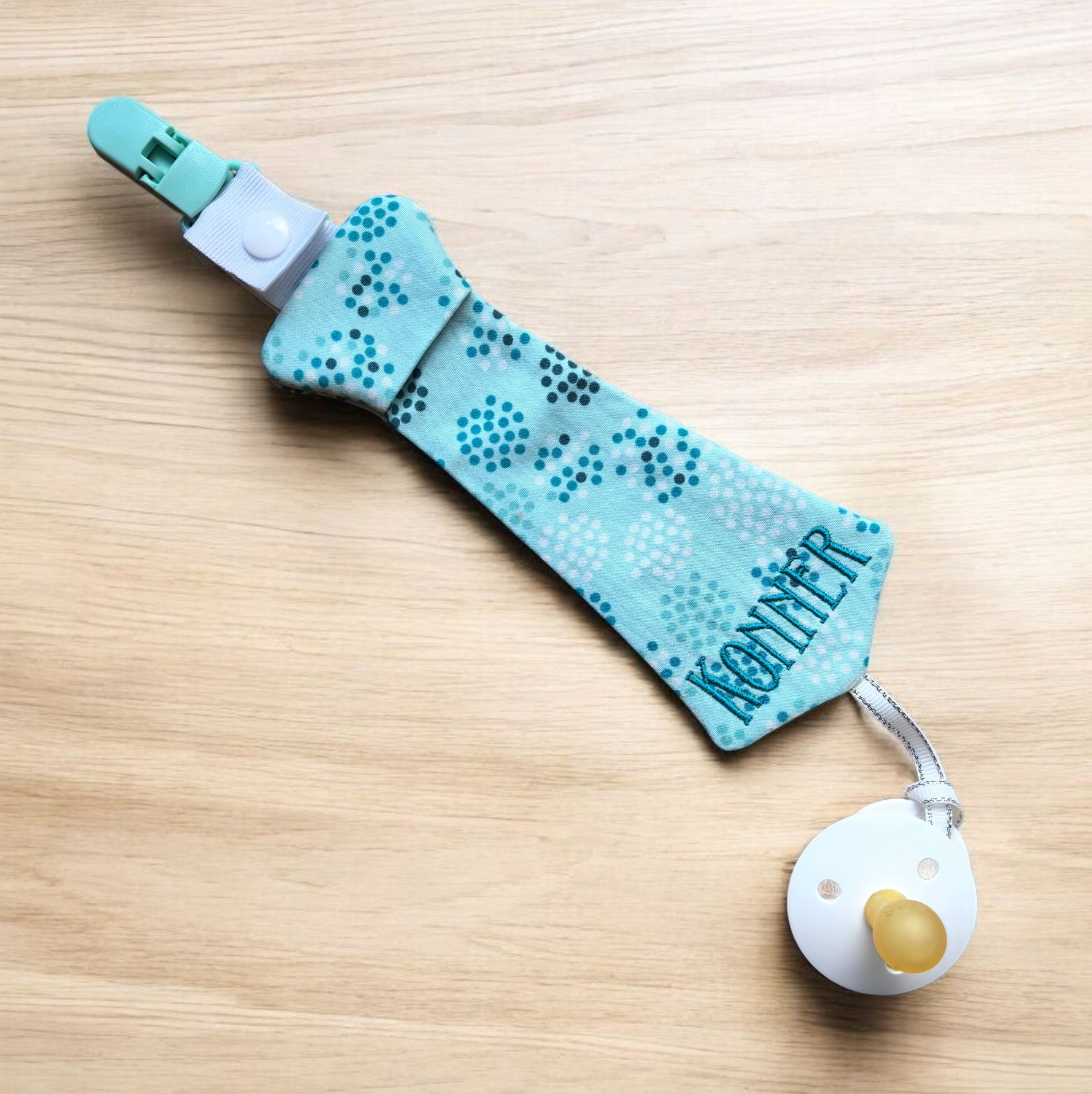Personalised Tie Pacifier Clip - Image 3