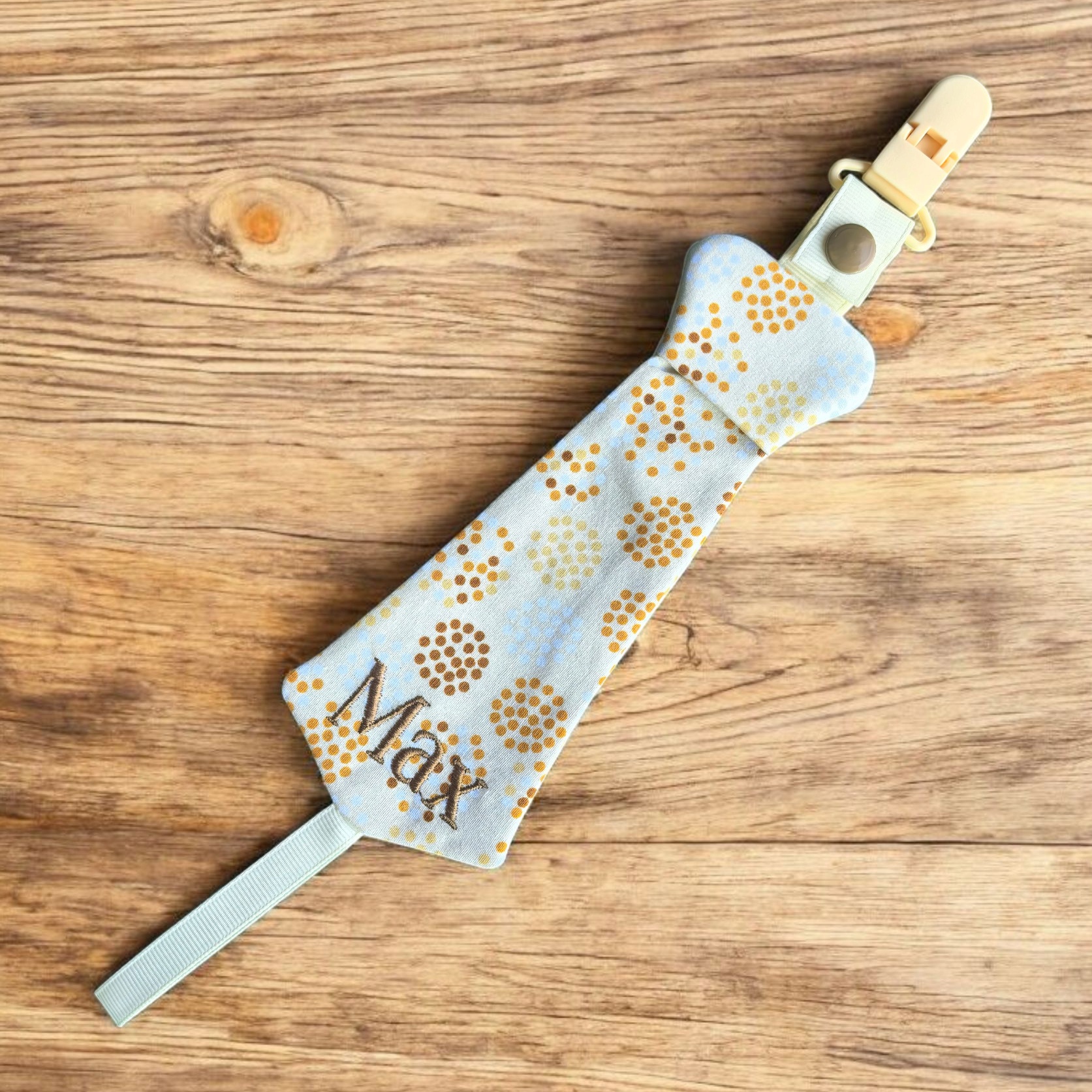 Personalised Tie Pacifier Clip - Image 4