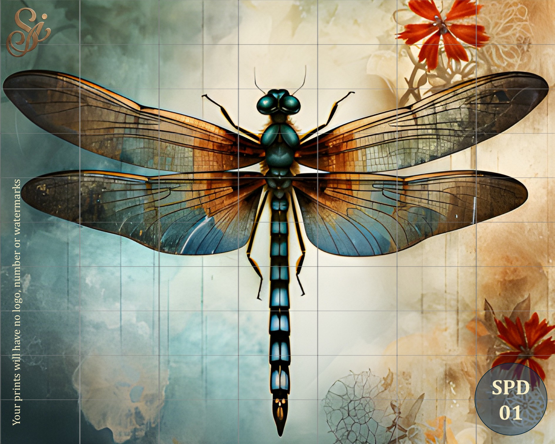 Steampunk Dragonfly Fibre Decoupage Sheets I - Image 4