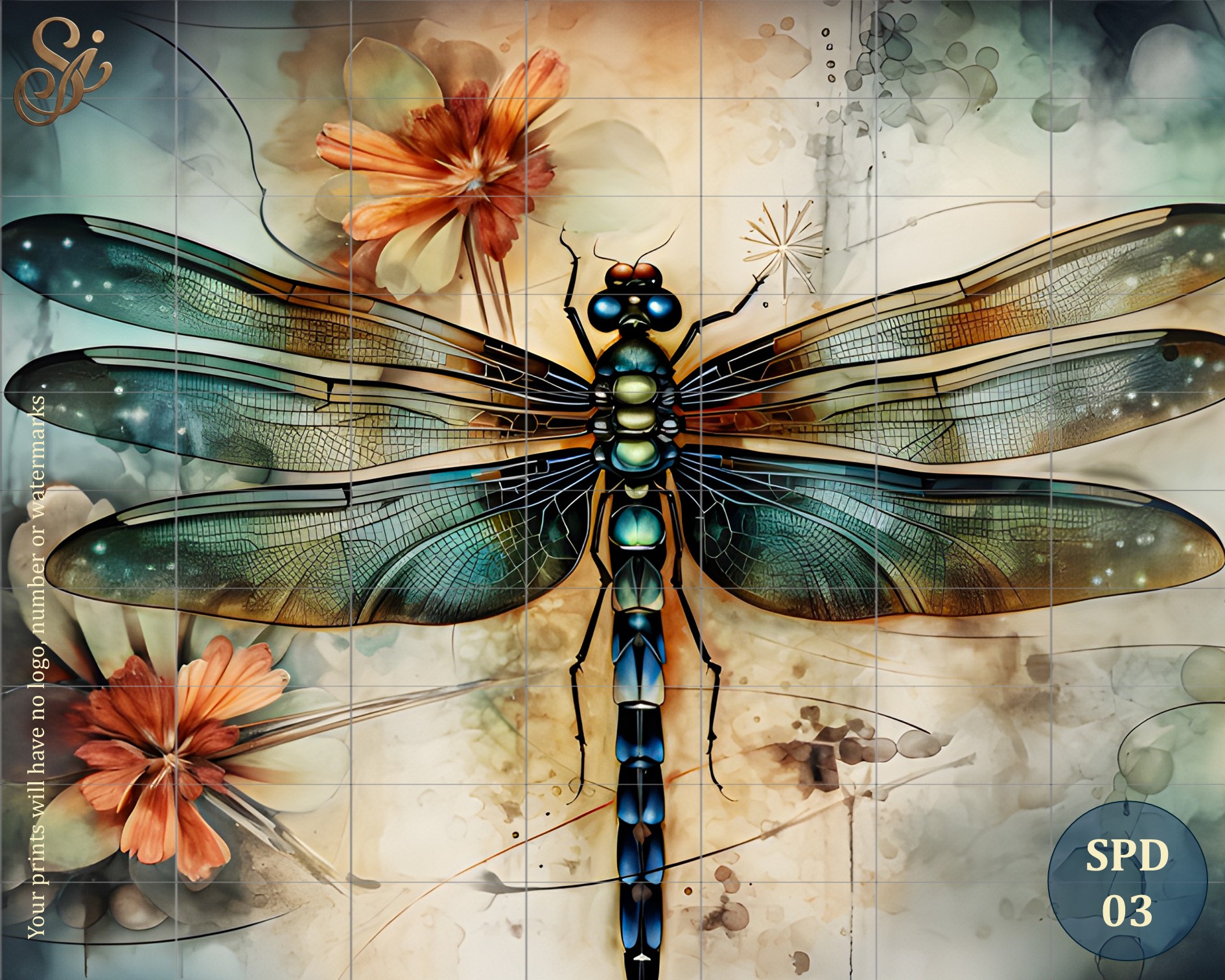 Steampunk Dragonfly Fibre Decoupage Sheets I - Image 6
