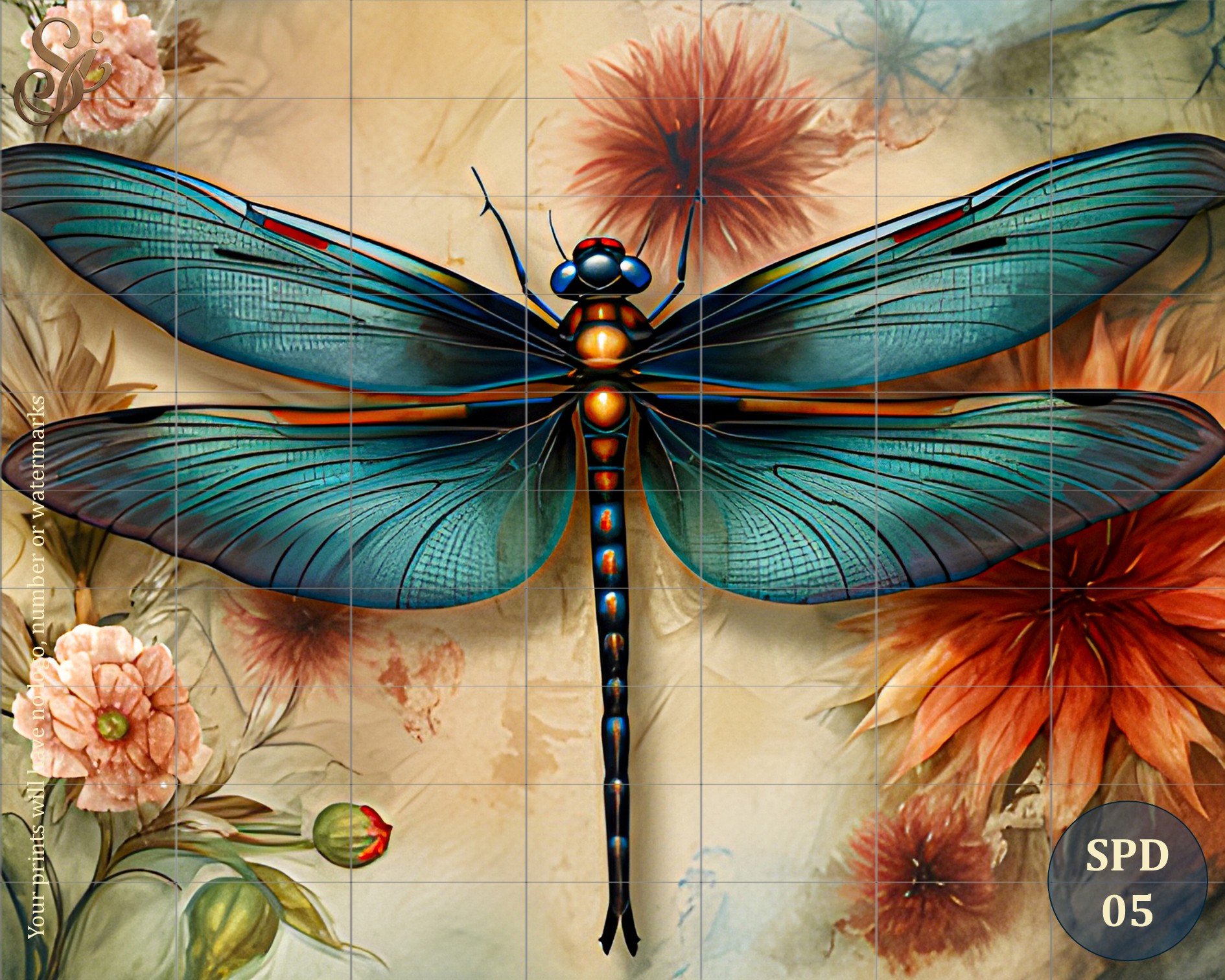 Steampunk Dragonfly Fibre Decoupage Sheets I - Image 8