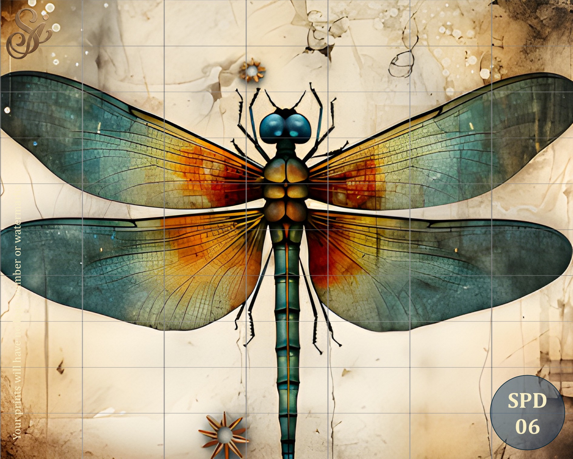 Steampunk Dragonfly Fibre Decoupage Sheets I - Image 9